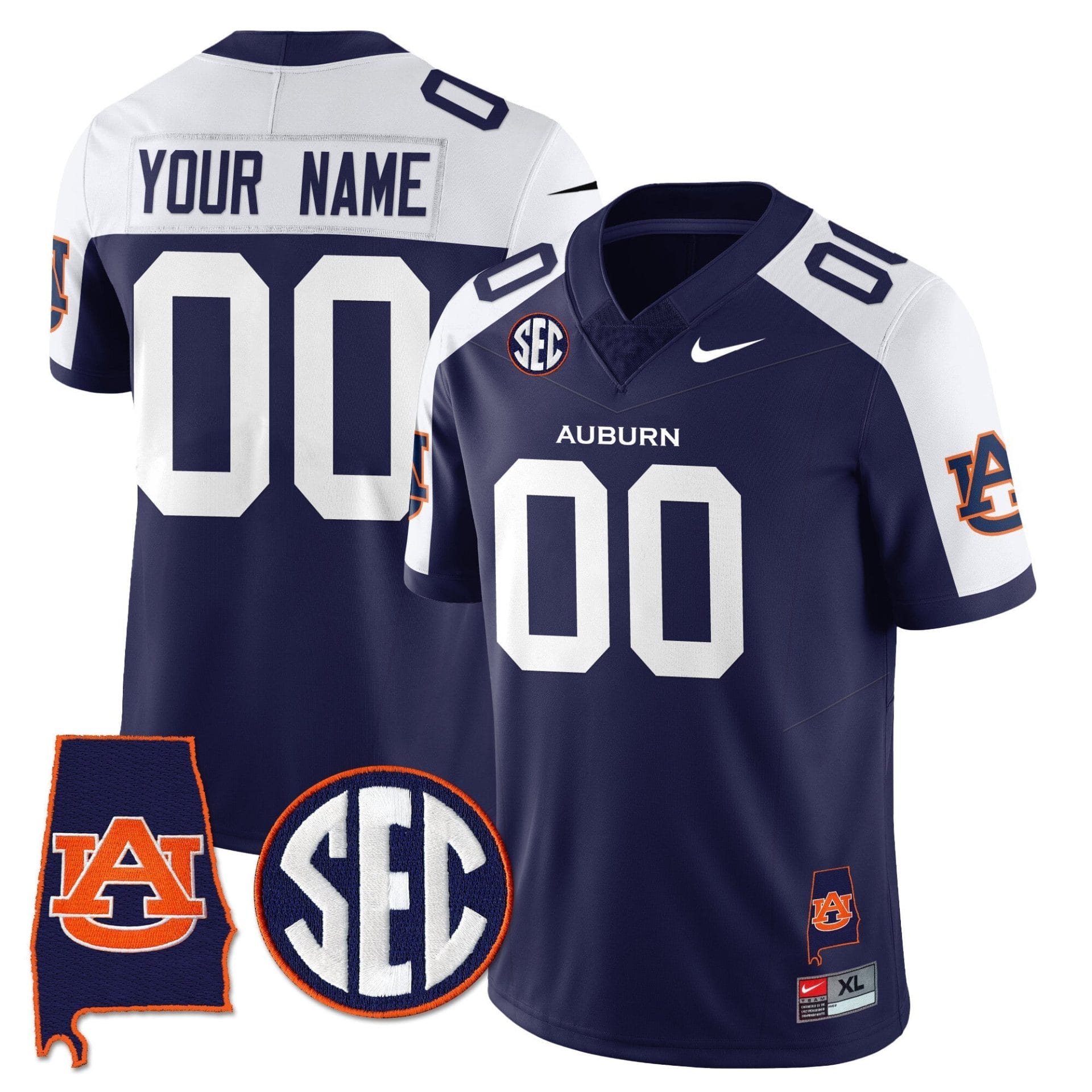 Auburn Tigers Alabama Patch Vapor Limited Custom Jersey - All Stitched - Image 3