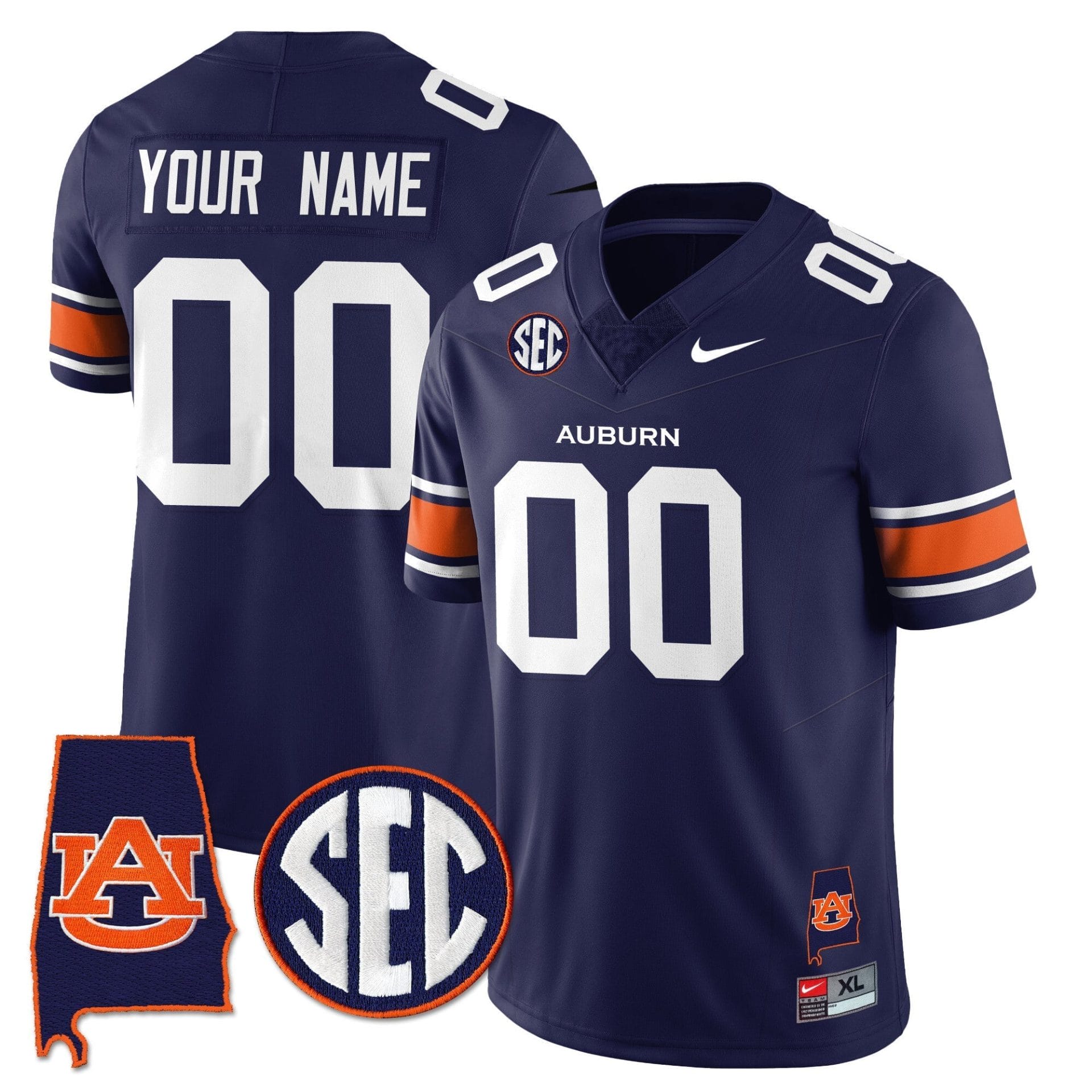 Auburn Tigers Alabama Patch Vapor Limited Custom Jersey - All Stitched - Image 4
