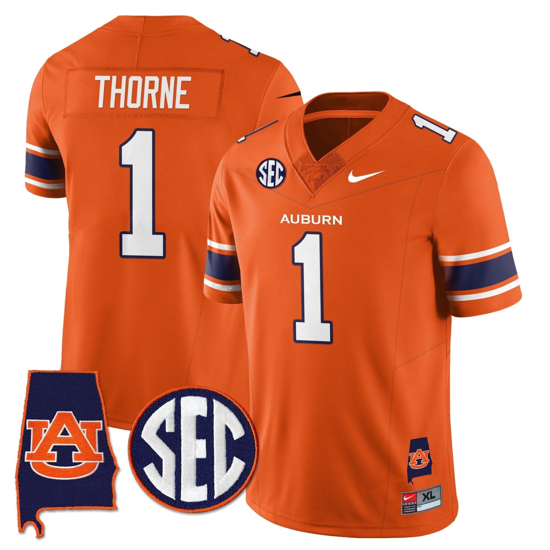Auburn Tigers Alabama Patch Vapor Limited Jersey - All Stitched - Image 8