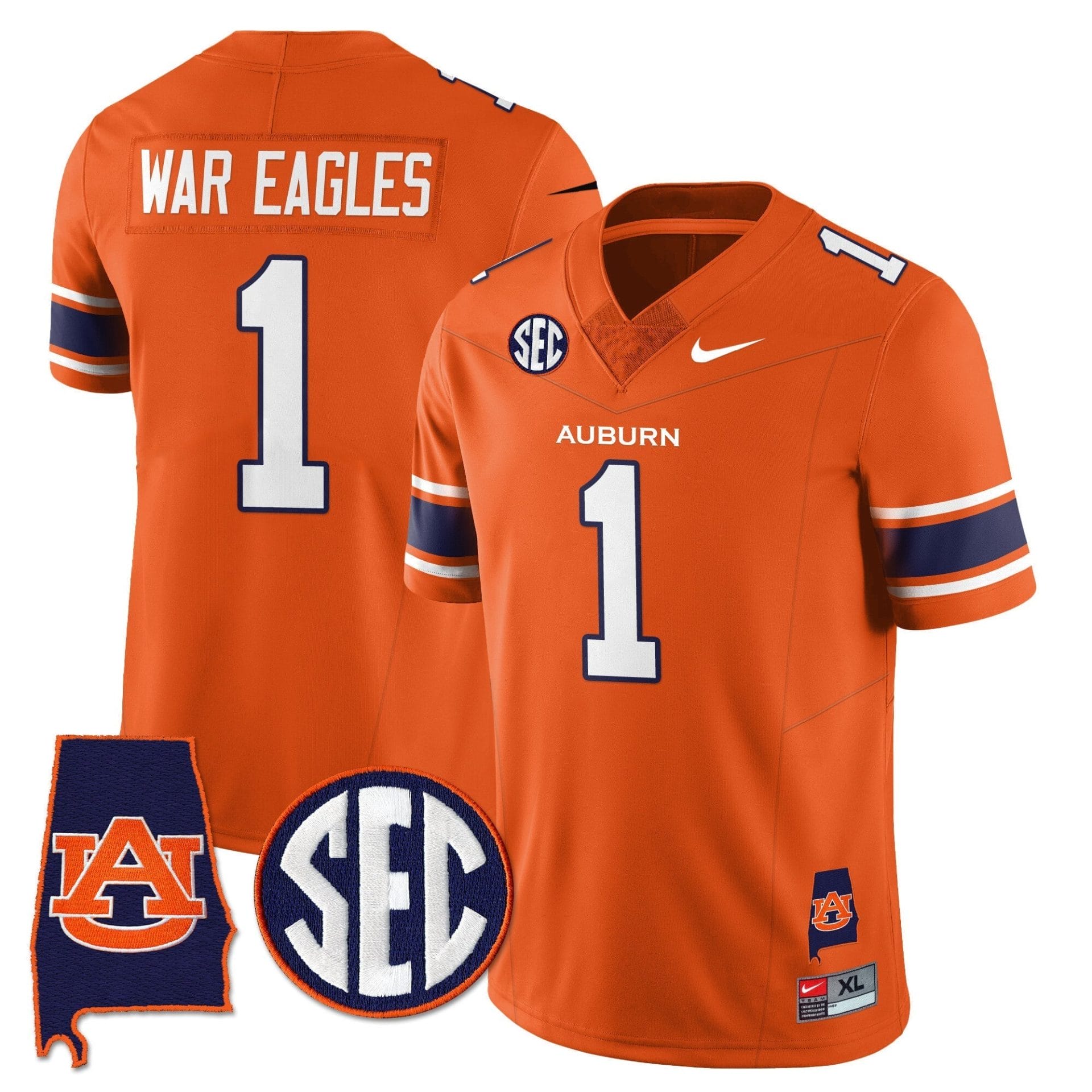 Auburn Tigers Alabama Patch Vapor Limited Jersey - All Stitched - Image 17