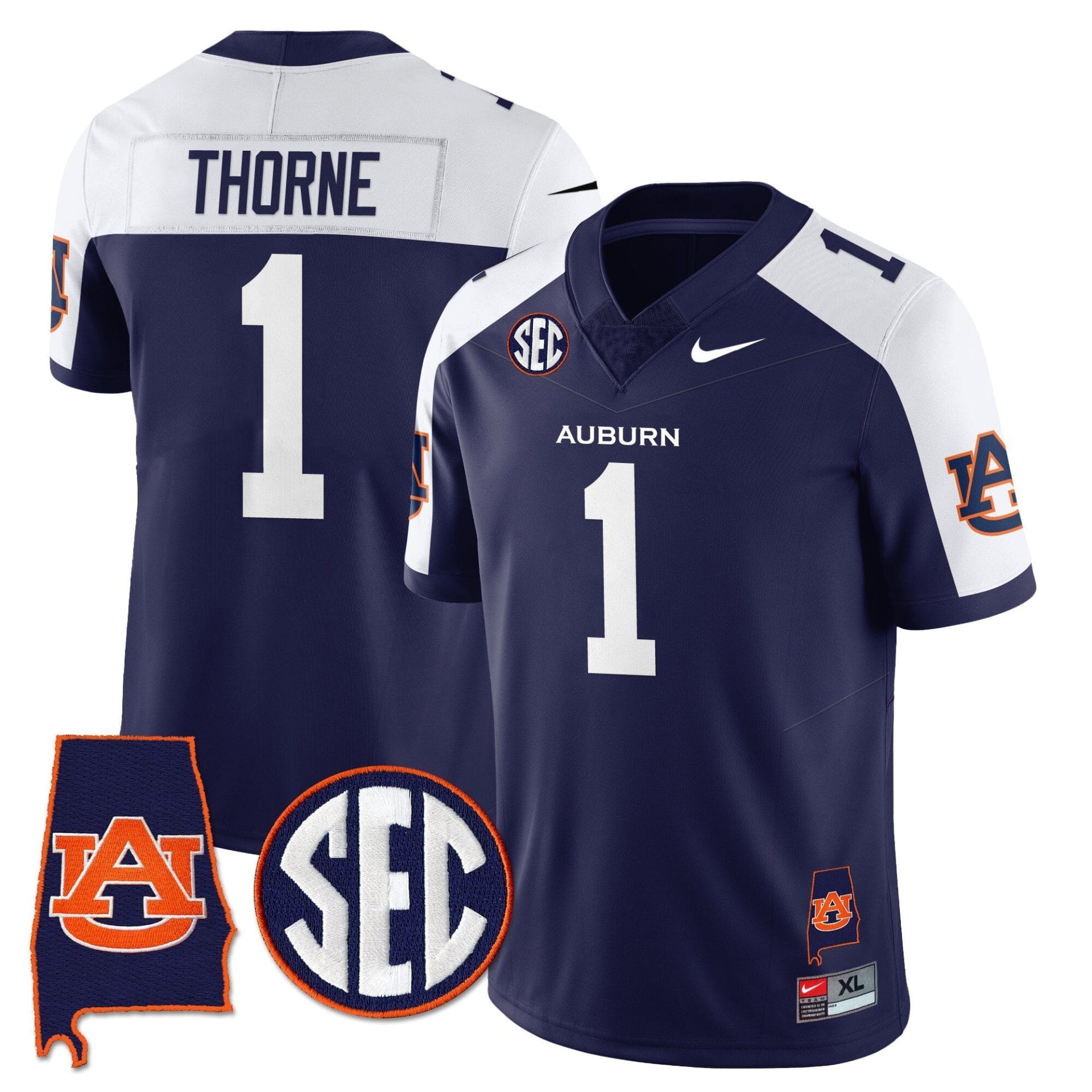 Auburn Tigers Alabama Patch Vapor Limited Jersey - All Stitched - Image 28