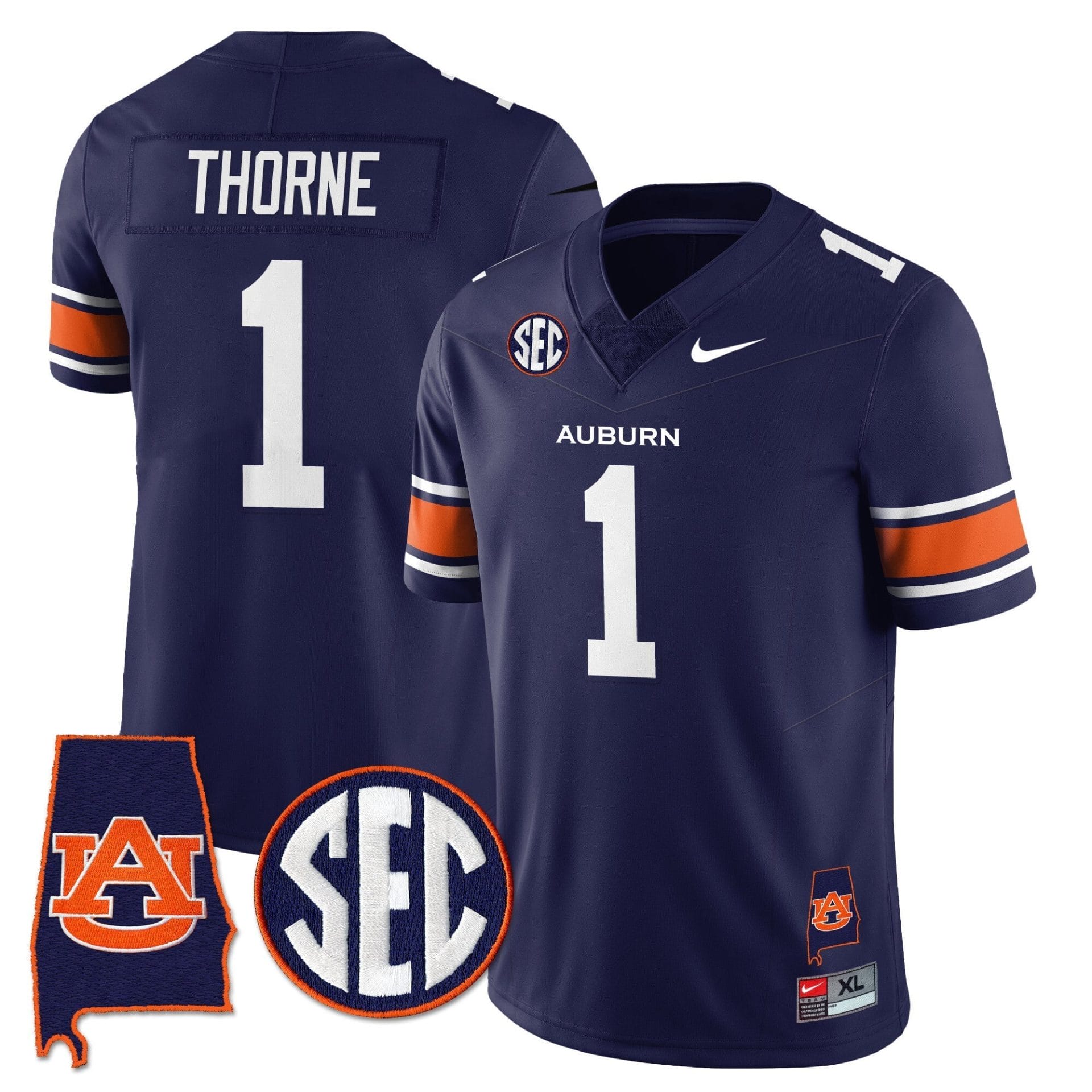 Auburn Tigers Alabama Patch Vapor Limited Jersey - All Stitched - Image 34