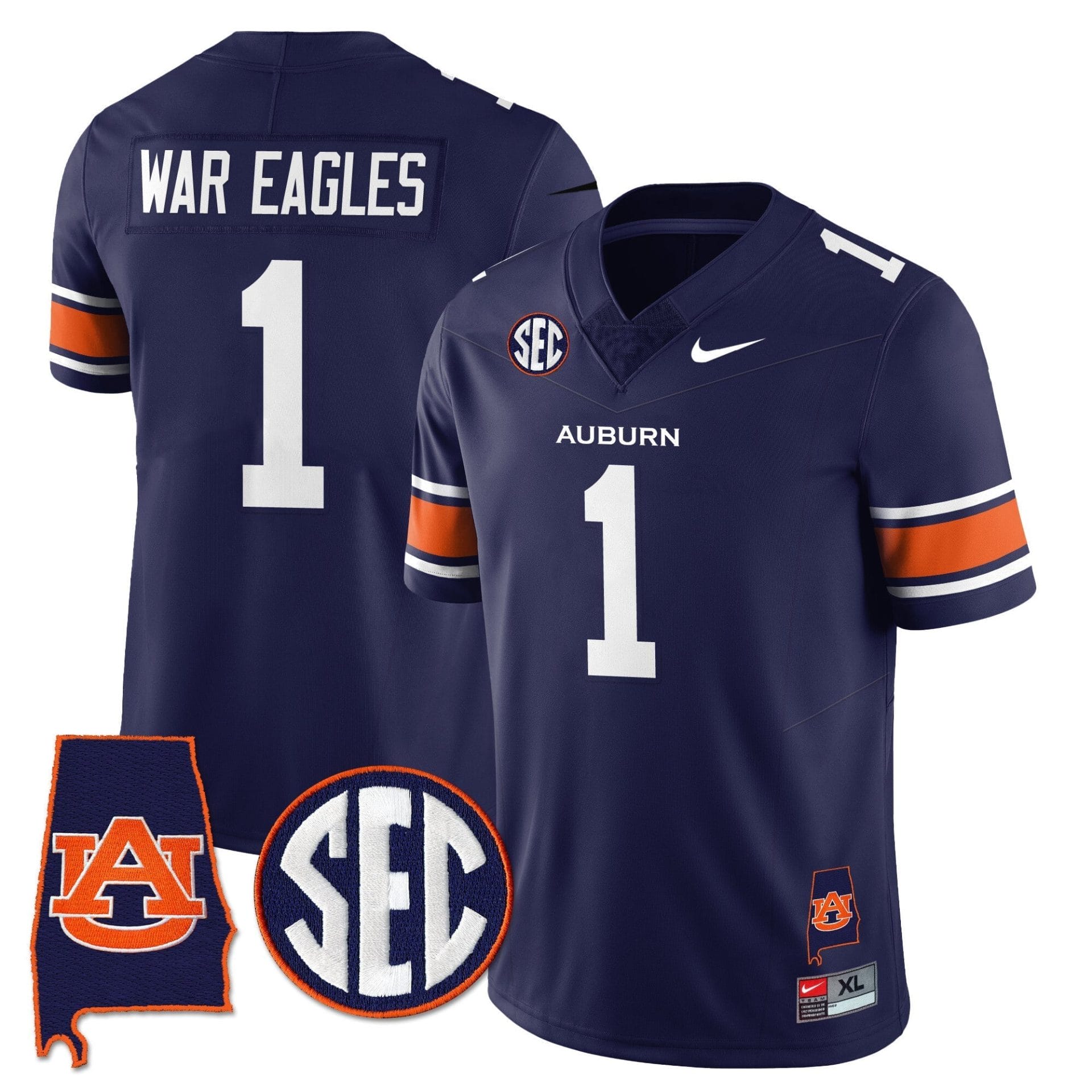 Auburn Tigers Alabama Patch Vapor Limited Jersey - All Stitched - Image 35