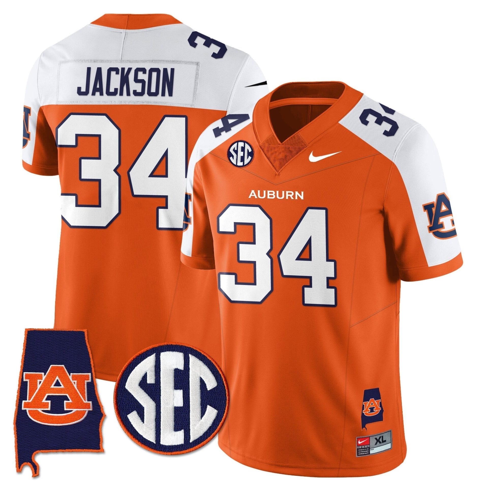 Auburn Tigers Alabama Patch Vapor Limited Jersey - All Stitched - Image 5