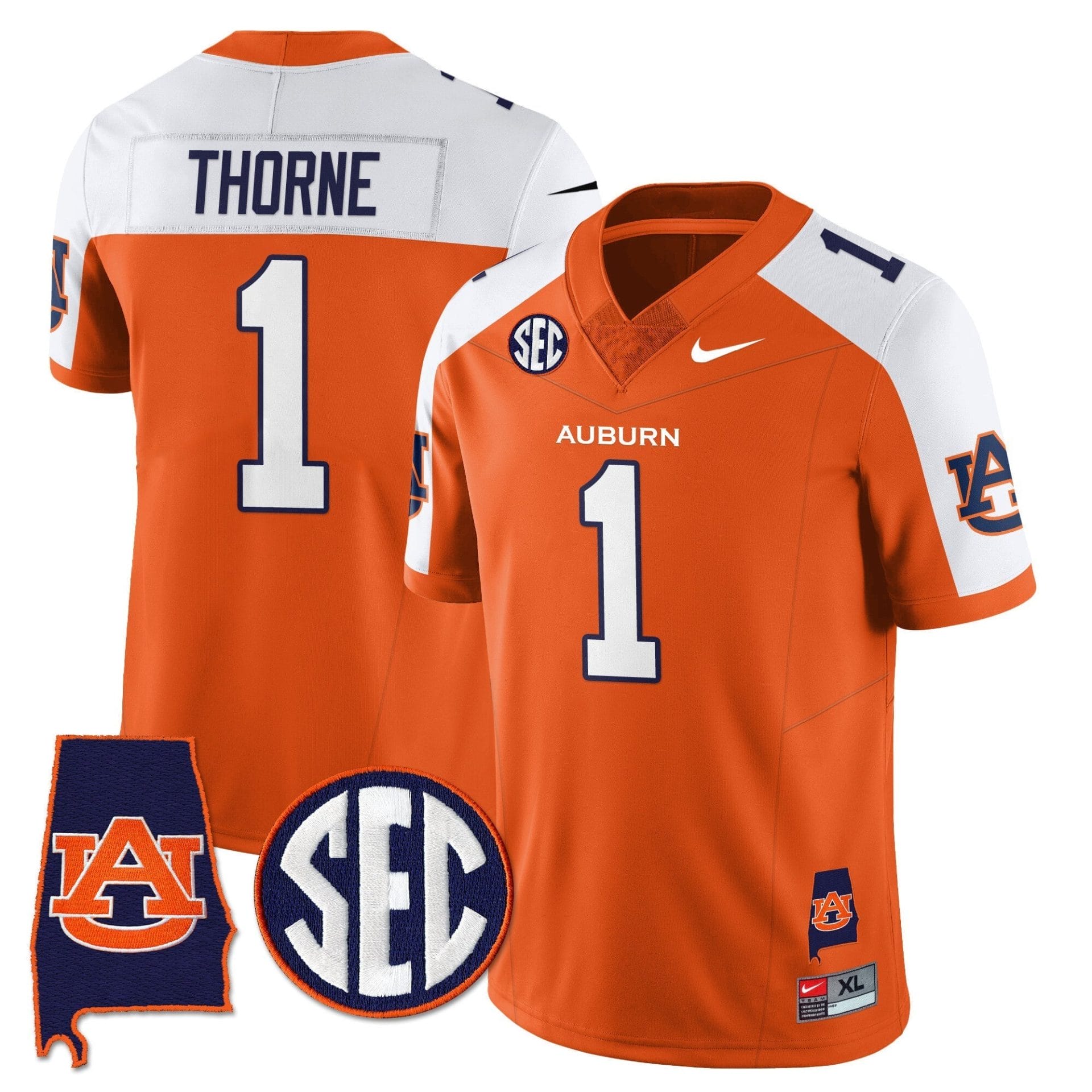 Auburn Tigers Alabama Patch Vapor Limited Jersey - All Stitched - Image 9