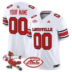 Alternative view of Custom Louisville Cardinals Jersey 1980s Throwback Vaport Limited Stitched All Colors
