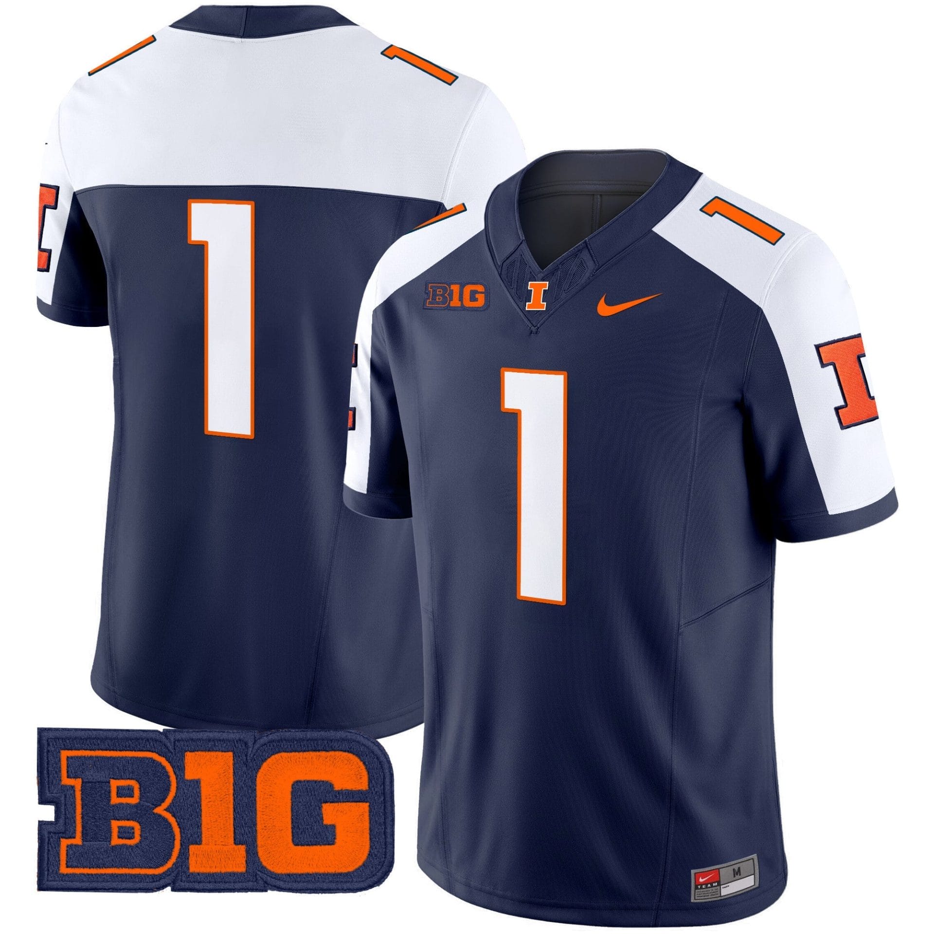 Men's Illinois Fighting Illini 2025 Vapor Limited Jersey - All Stitched - Image 7
