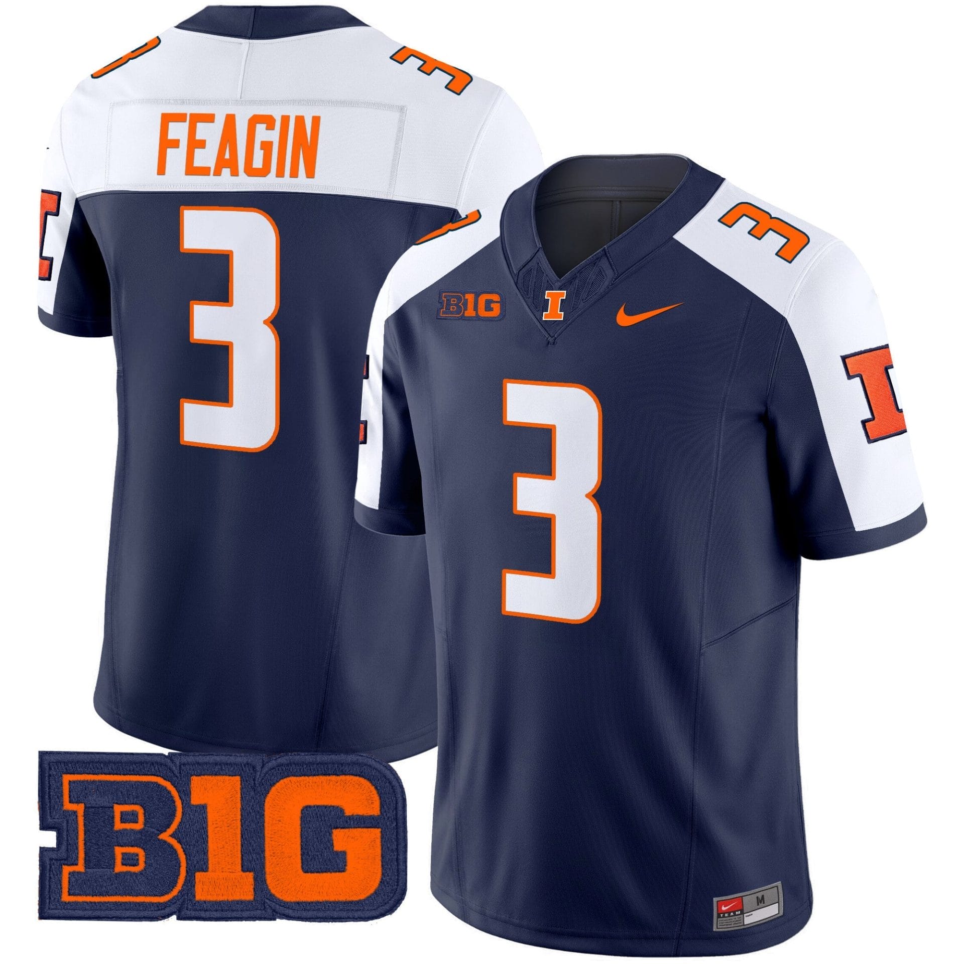Men's Illinois Fighting Illini 2025 Vapor Limited Jersey - All Stitched - Image 2