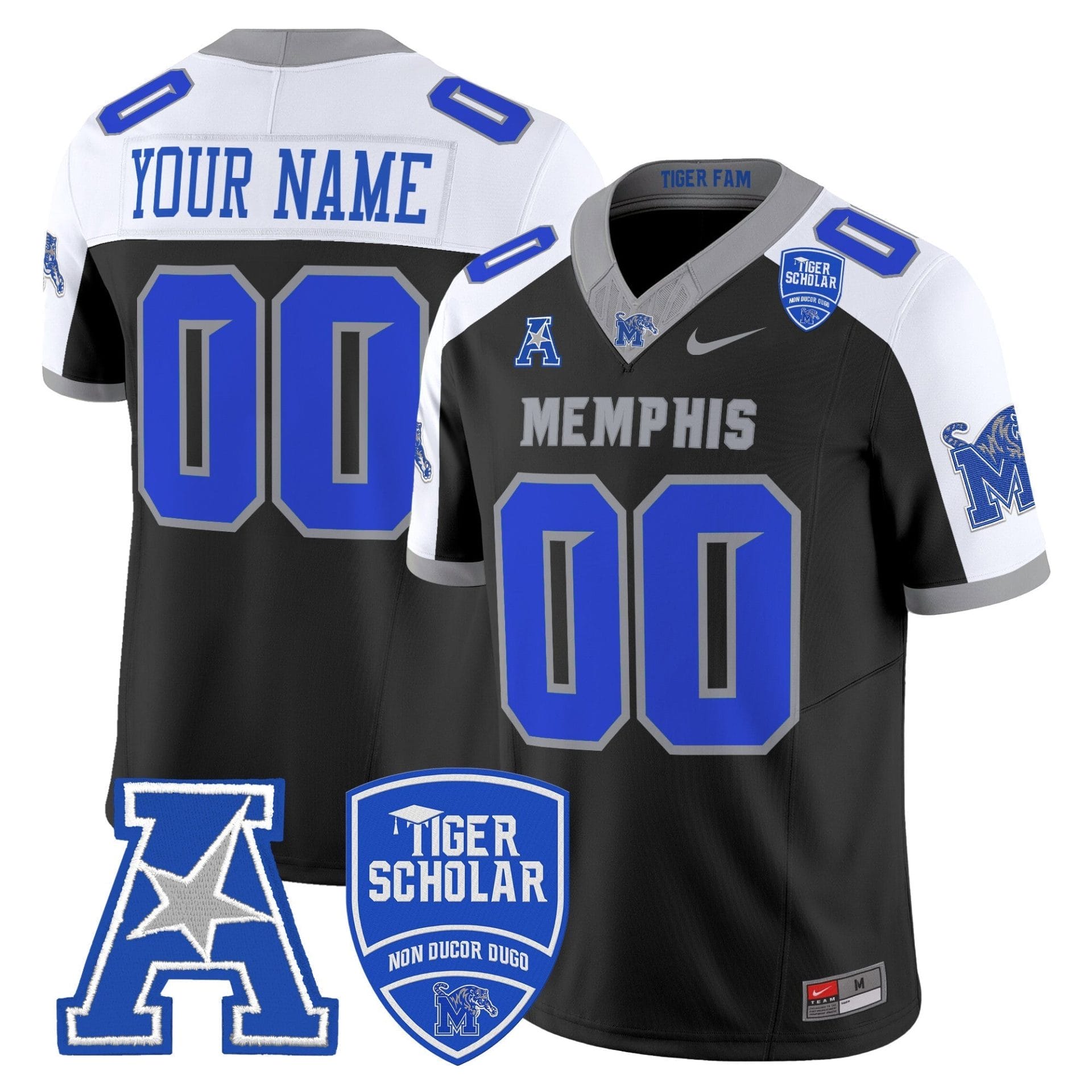 Alternative view of Memphis Tigers 2025 Vapor Limited Custom Jersey - All Stitched