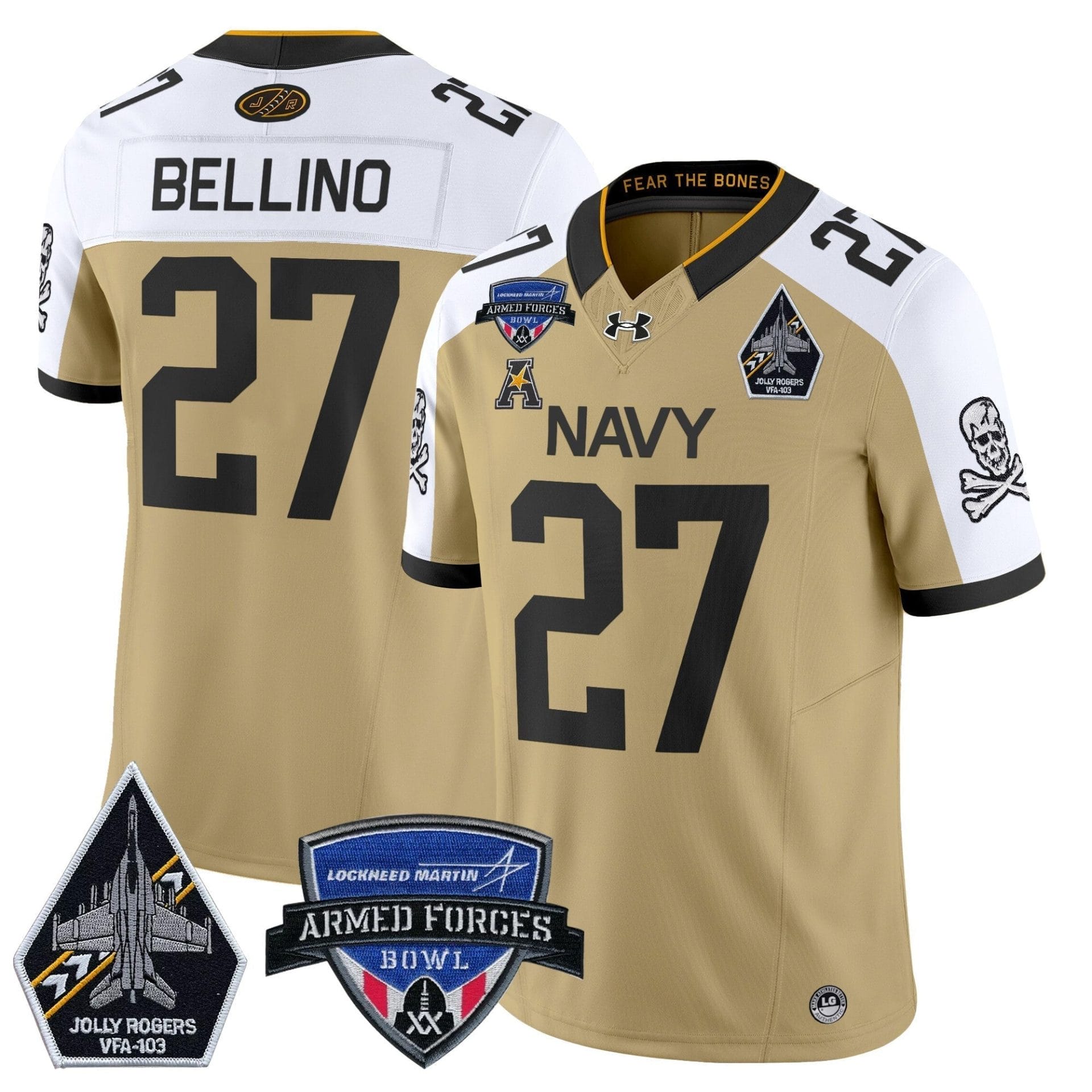 Navy Midshipmen 2025 Armed Forces Bowl Patch Vapor Limited Jersey - All Stitched - Image 49