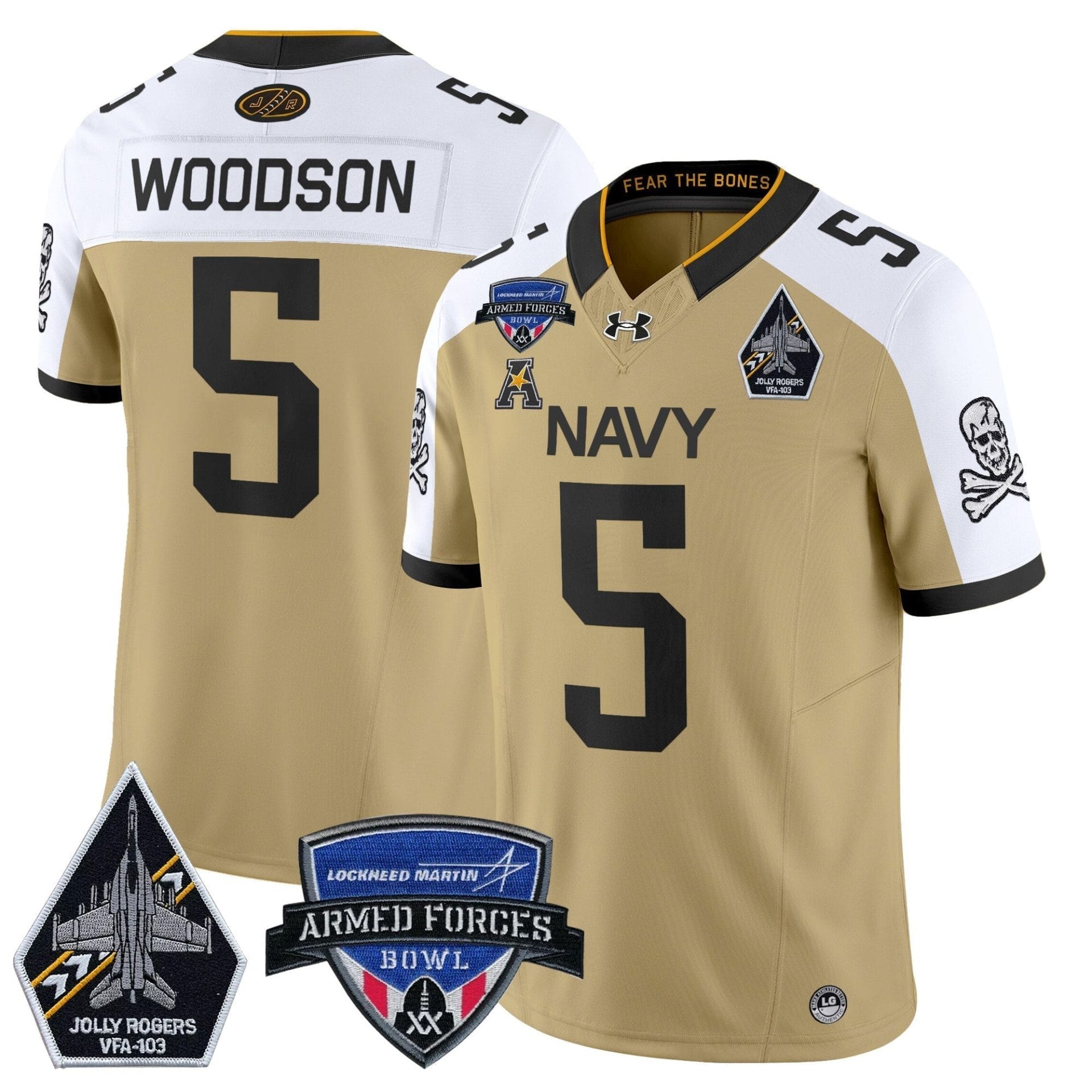 Navy Midshipmen 2025 Armed Forces Bowl Patch Vapor Limited Jersey - All Stitched - Image 47