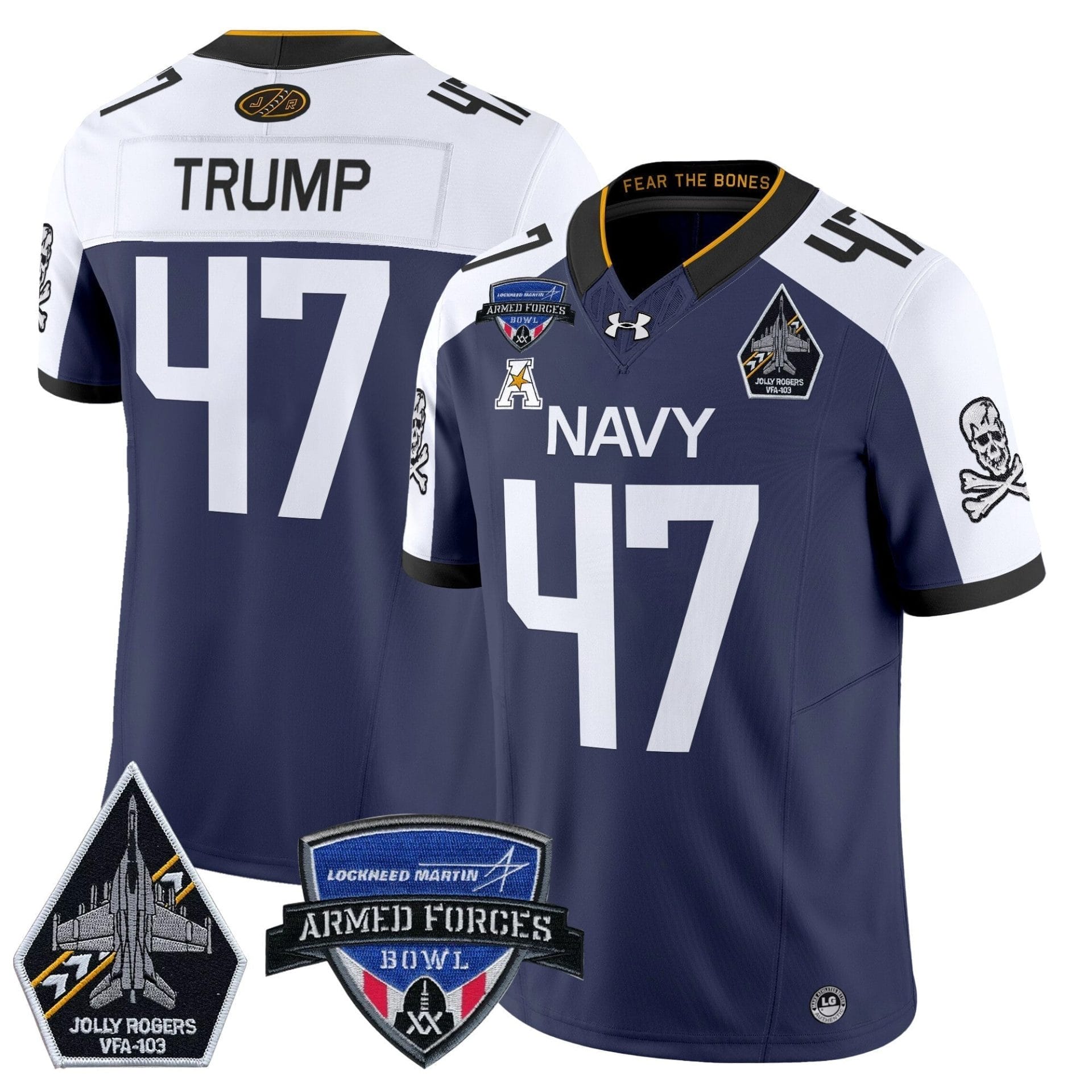 Navy Midshipmen 2025 Armed Forces Bowl Patch Vapor Limited Jersey - All Stitched - Image 43