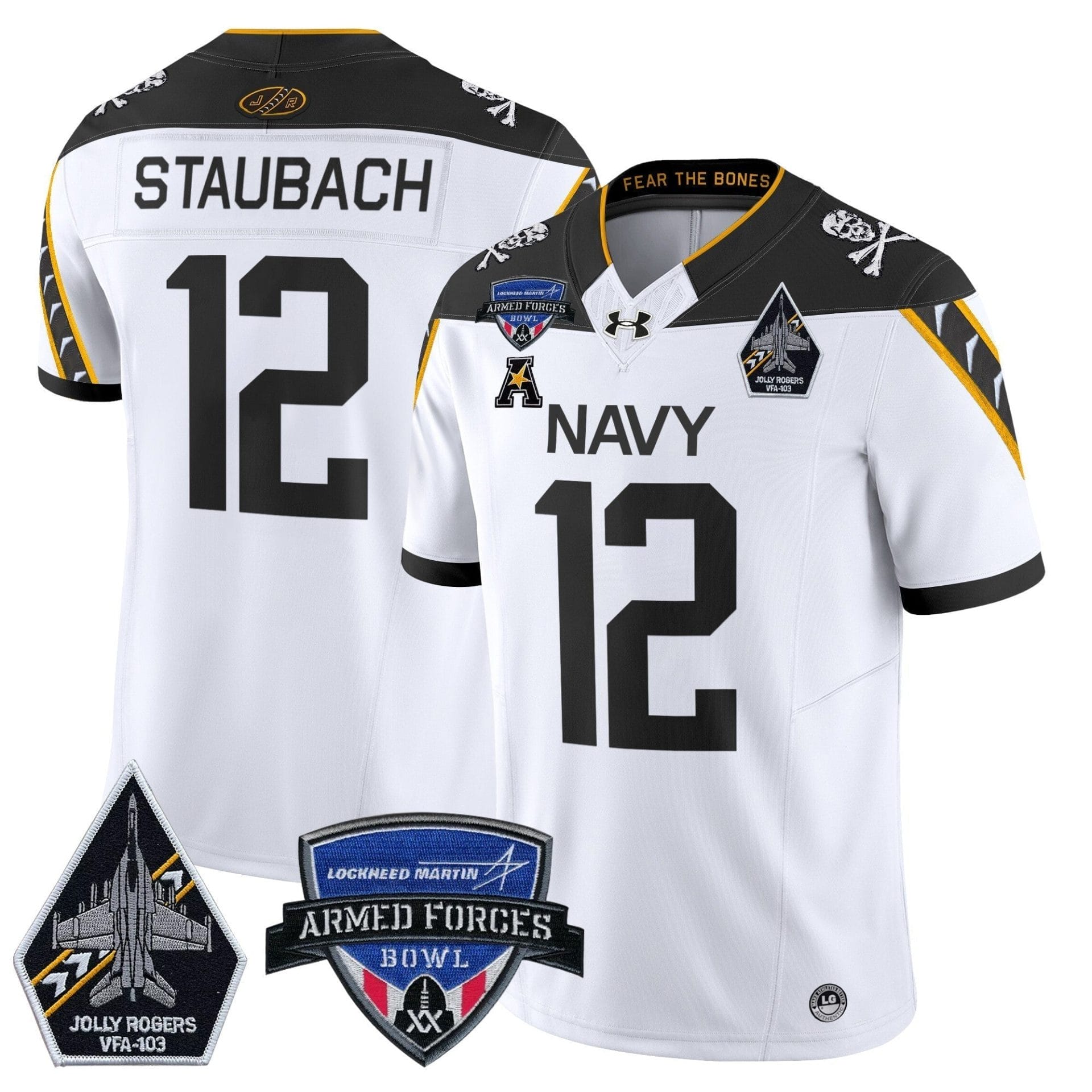 Navy Midshipmen 2025 Armed Forces Bowl Patch Vapor Limited Jersey - All Stitched - Image 22