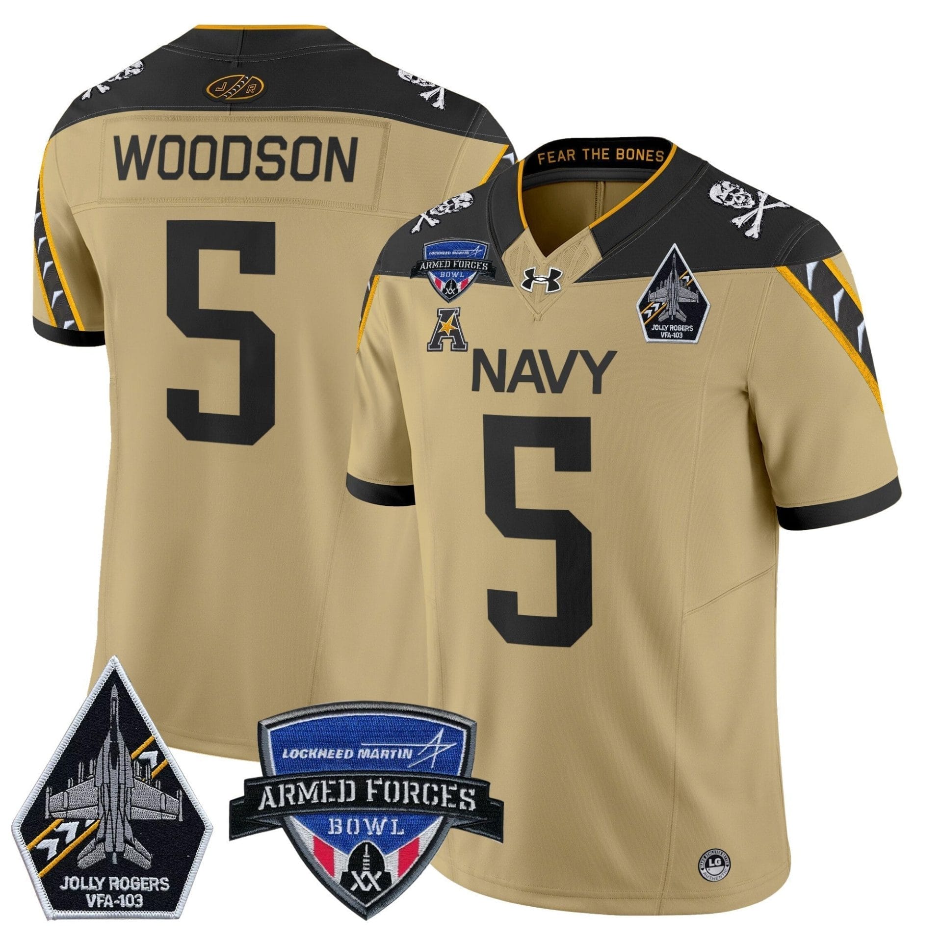 Navy Midshipmen 2025 Armed Forces Bowl Patch Vapor Limited Jersey - All Stitched - Image 33