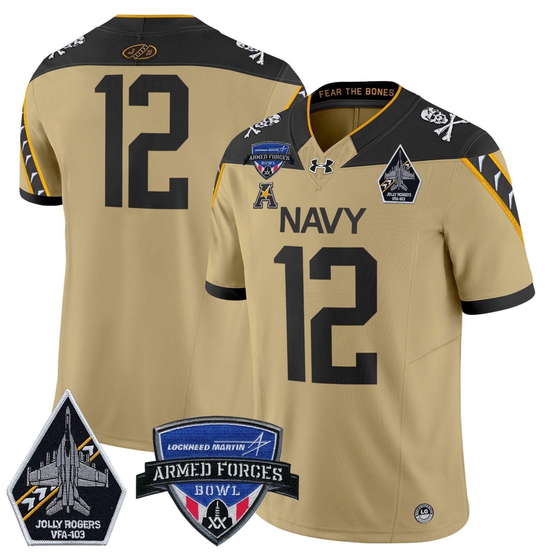 Navy Midshipmen 2025 Armed Forces Bowl Patch Vapor Limited Jersey - All Stitched - Image 41