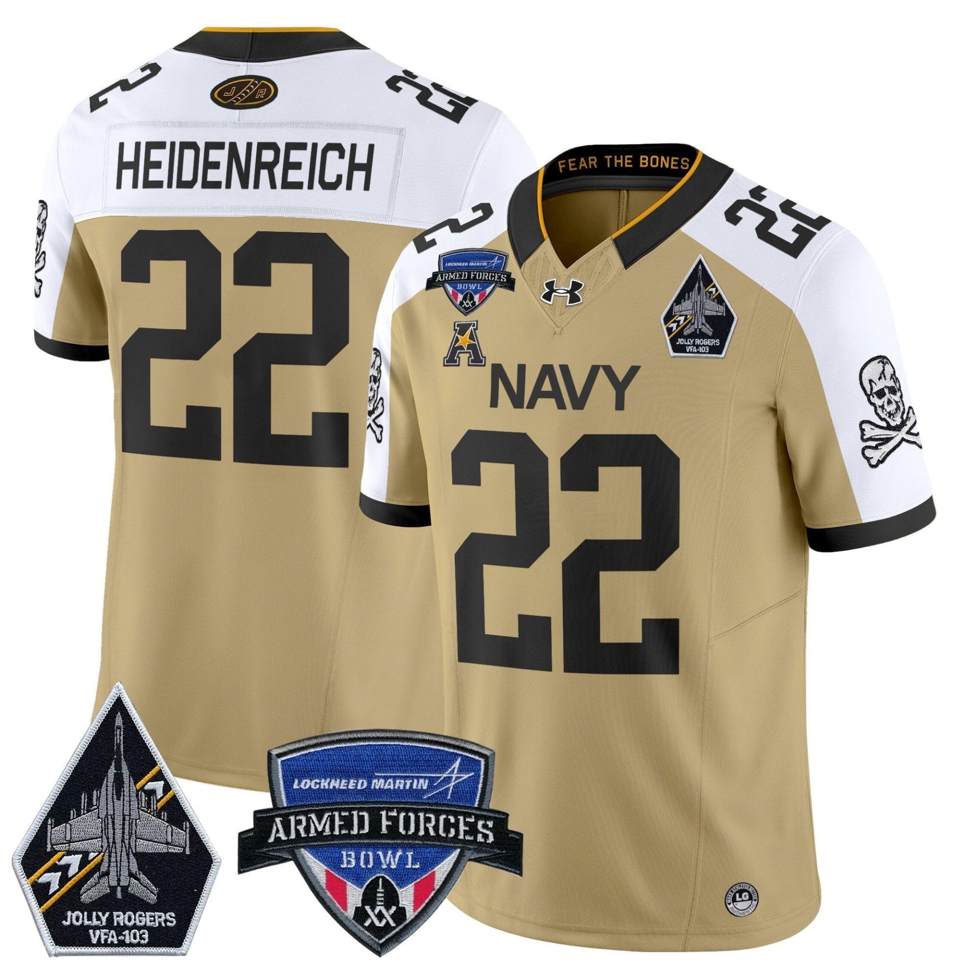 Navy Midshipmen 2025 Armed Forces Bowl Patch Vapor Limited Jersey - All Stitched - Image 34