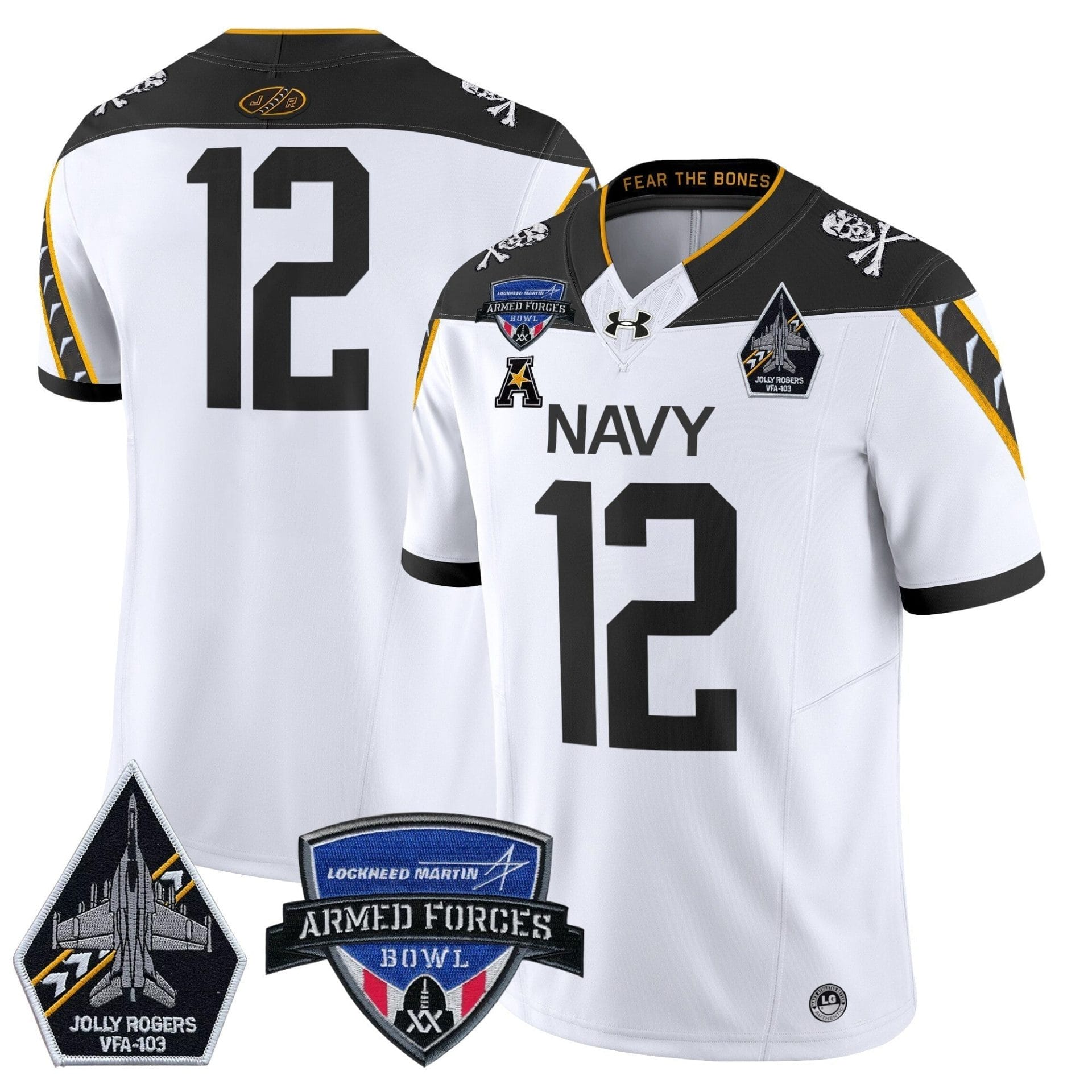 Navy Midshipmen 2025 Armed Forces Bowl Patch Vapor Limited Jersey - All Stitched - Image 29