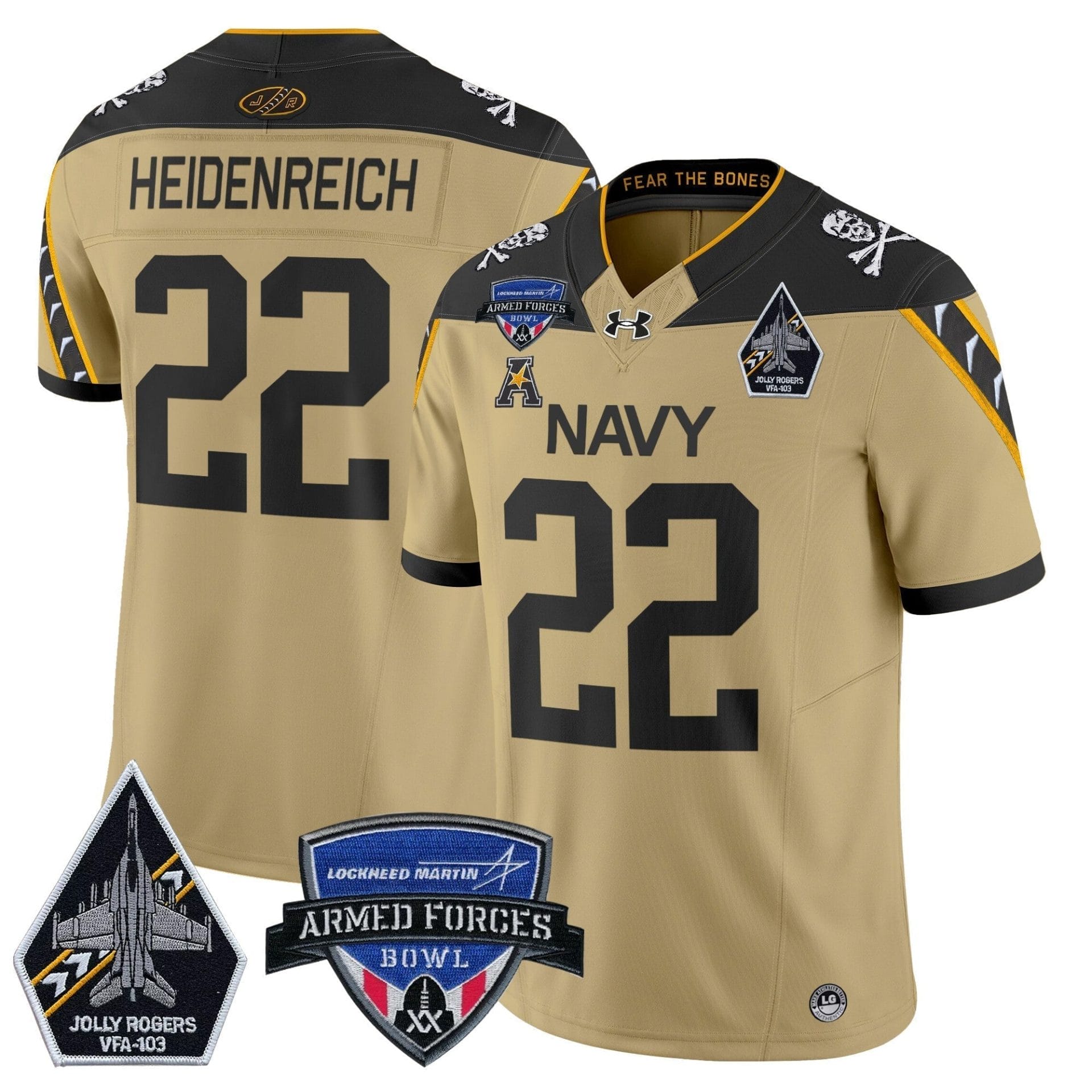 Navy Midshipmen 2025 Armed Forces Bowl Patch Vapor Limited Jersey - All Stitched - Image 31