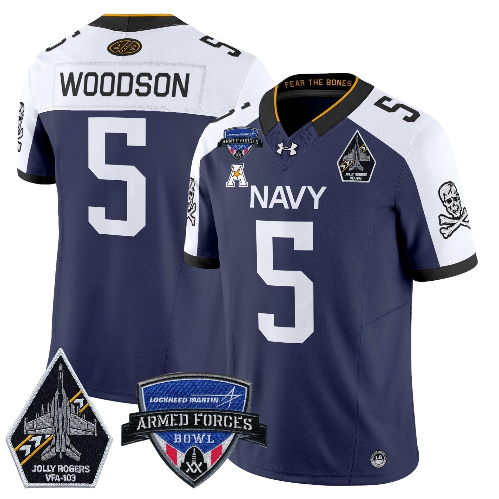 Navy Midshipmen 2025 Armed Forces Bowl Patch Vapor Limited Jersey - All Stitched - Image 28