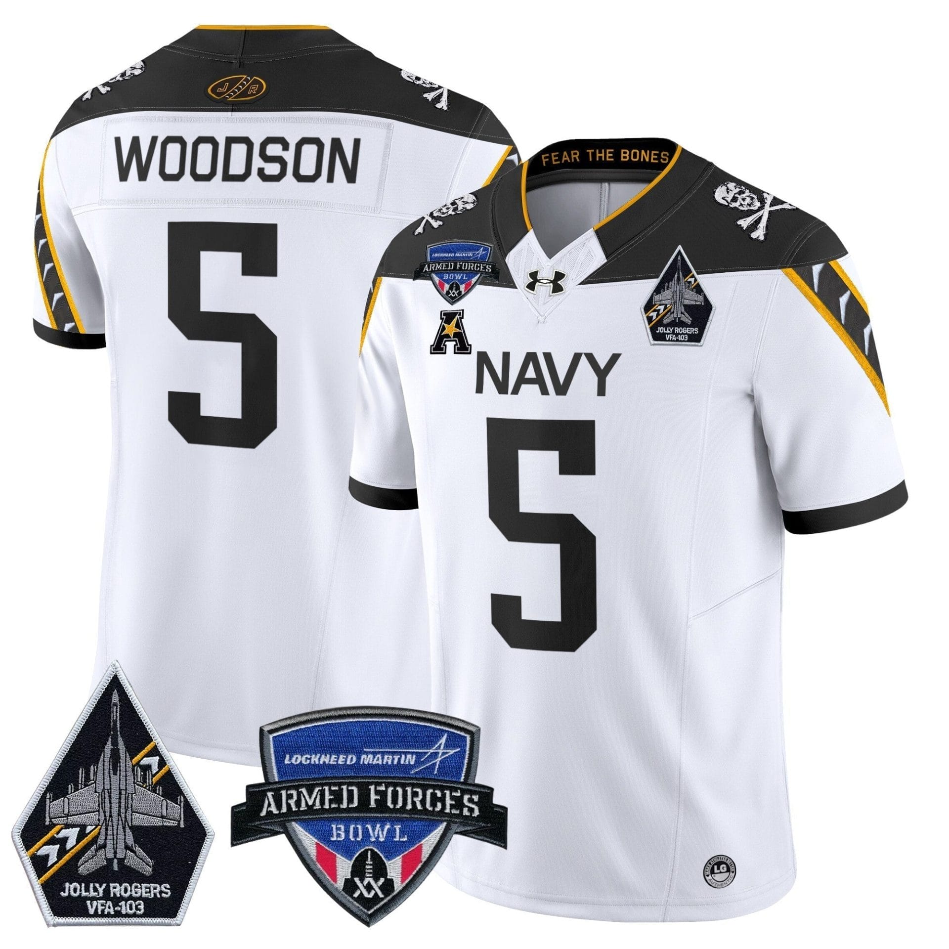 Navy Midshipmen 2025 Armed Forces Bowl Patch Vapor Limited Jersey - All Stitched - Image 21