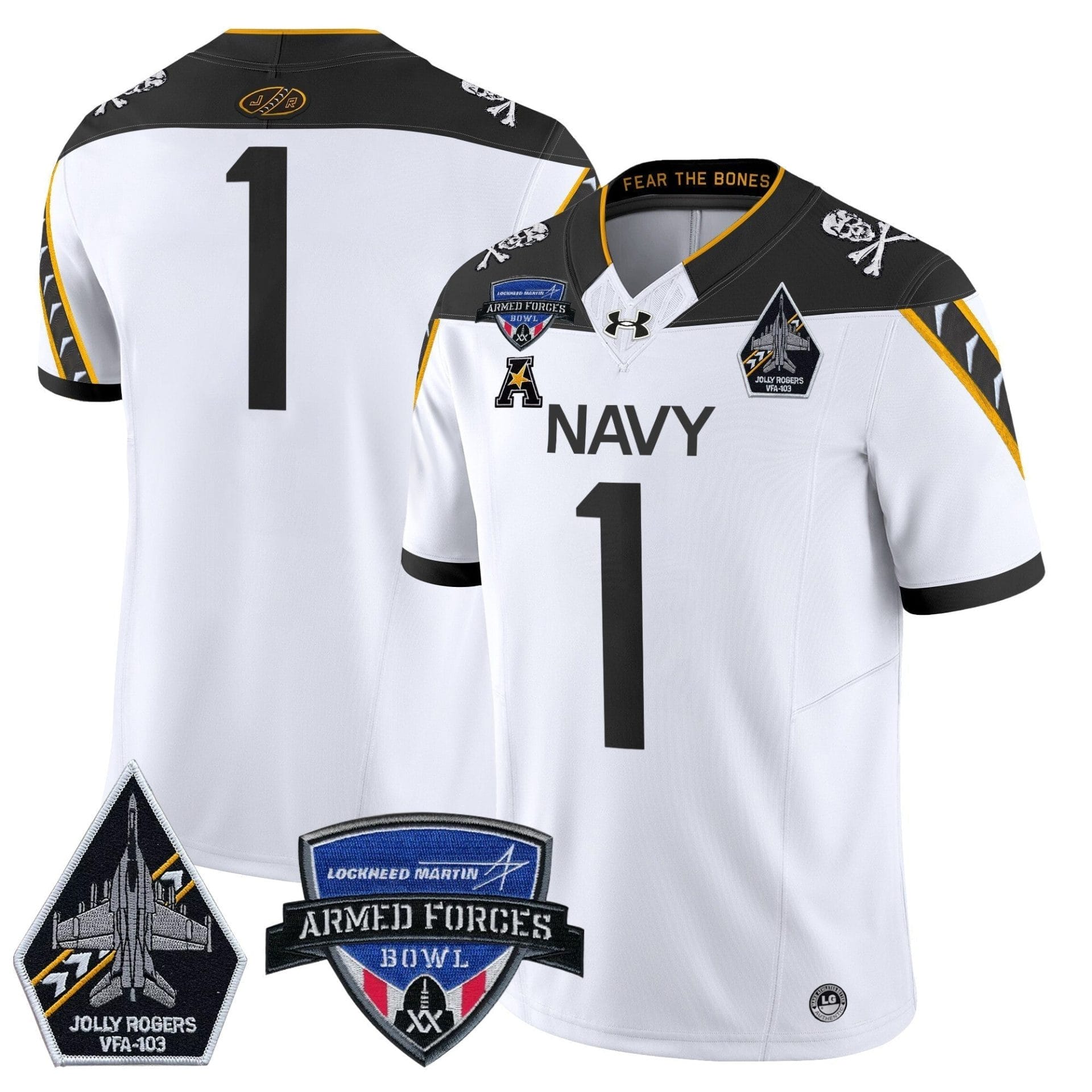 Navy Midshipmen 2025 Armed Forces Bowl Patch Vapor Limited Jersey - All Stitched - Image 27