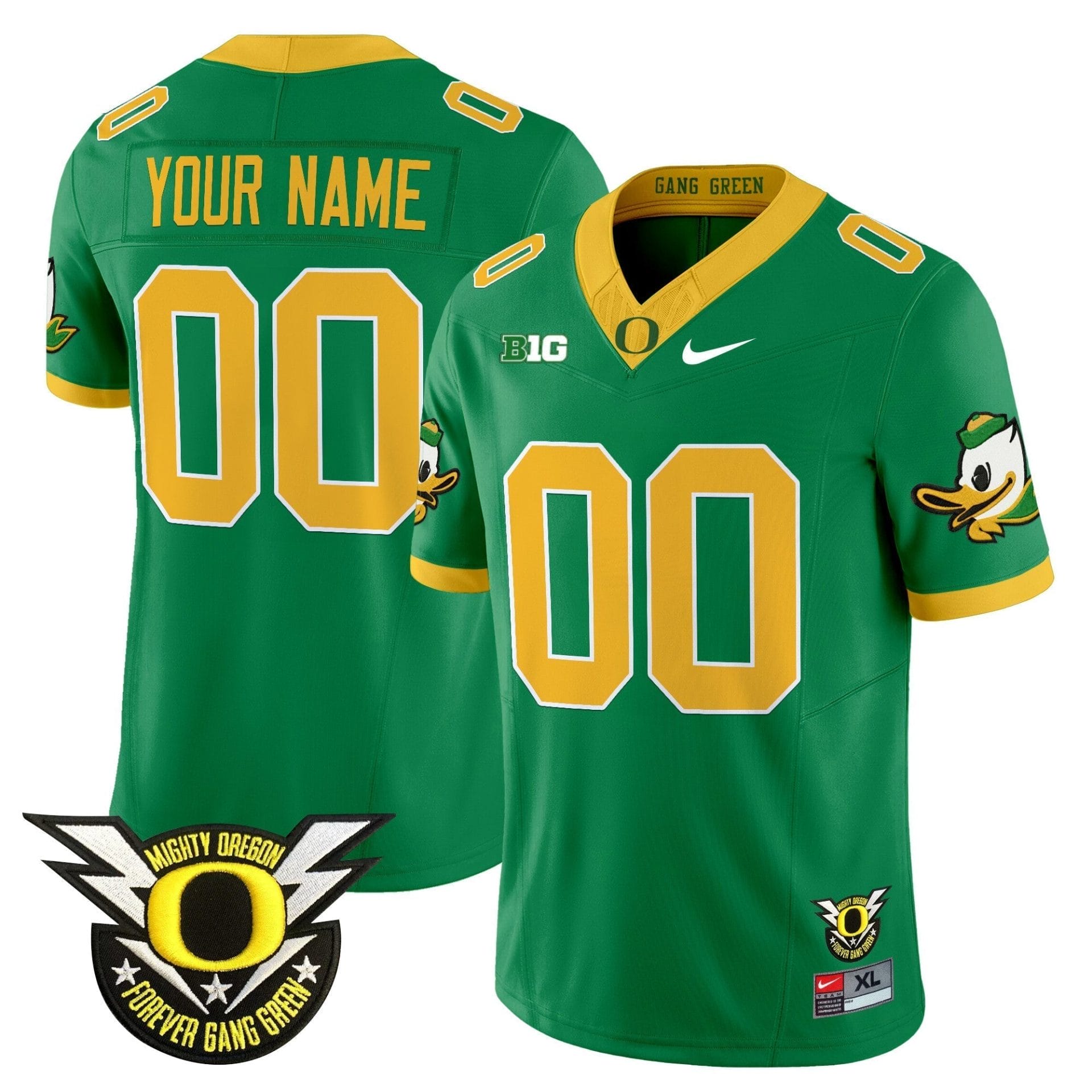 Alternative view of Oregon Ducks 2025 Vapor Limited Custom Jersey V2 - All Stitched