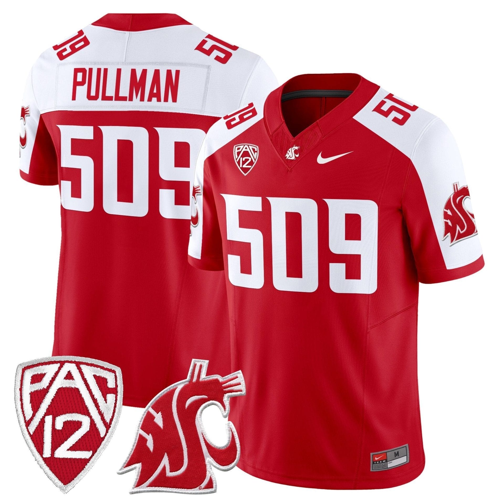 Alternative view of Washington State Cougars 2025 Vapor Limited Jersey - All Stitched