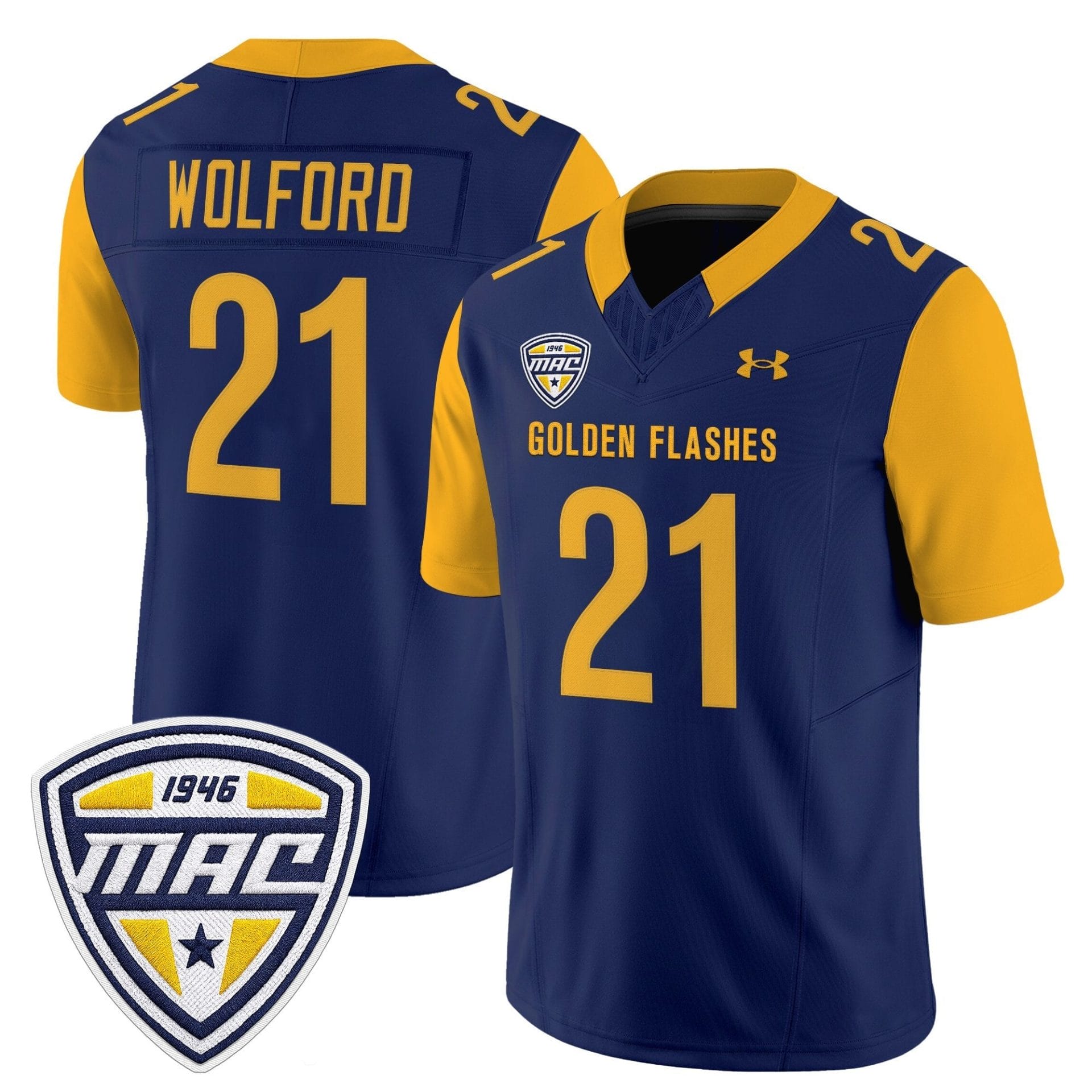 Kent State Golden Flashes 2025 Vapor Limited Jersey - All Stitched - Image 15