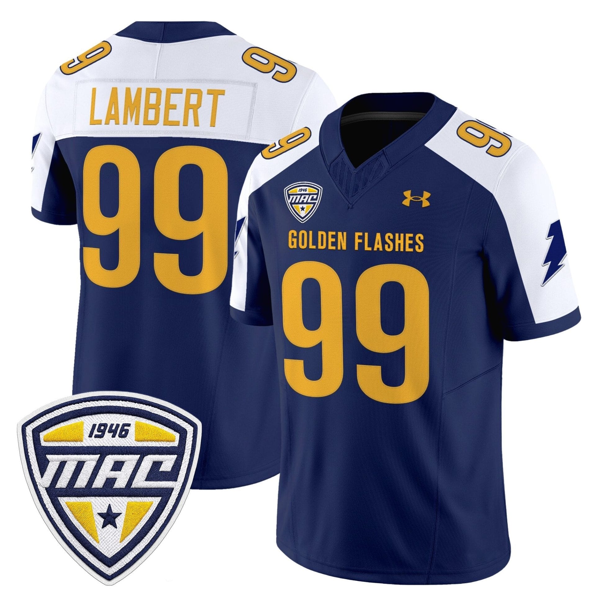 Kent State Golden Flashes 2025 Vapor Limited Jersey - All Stitched - Image 37