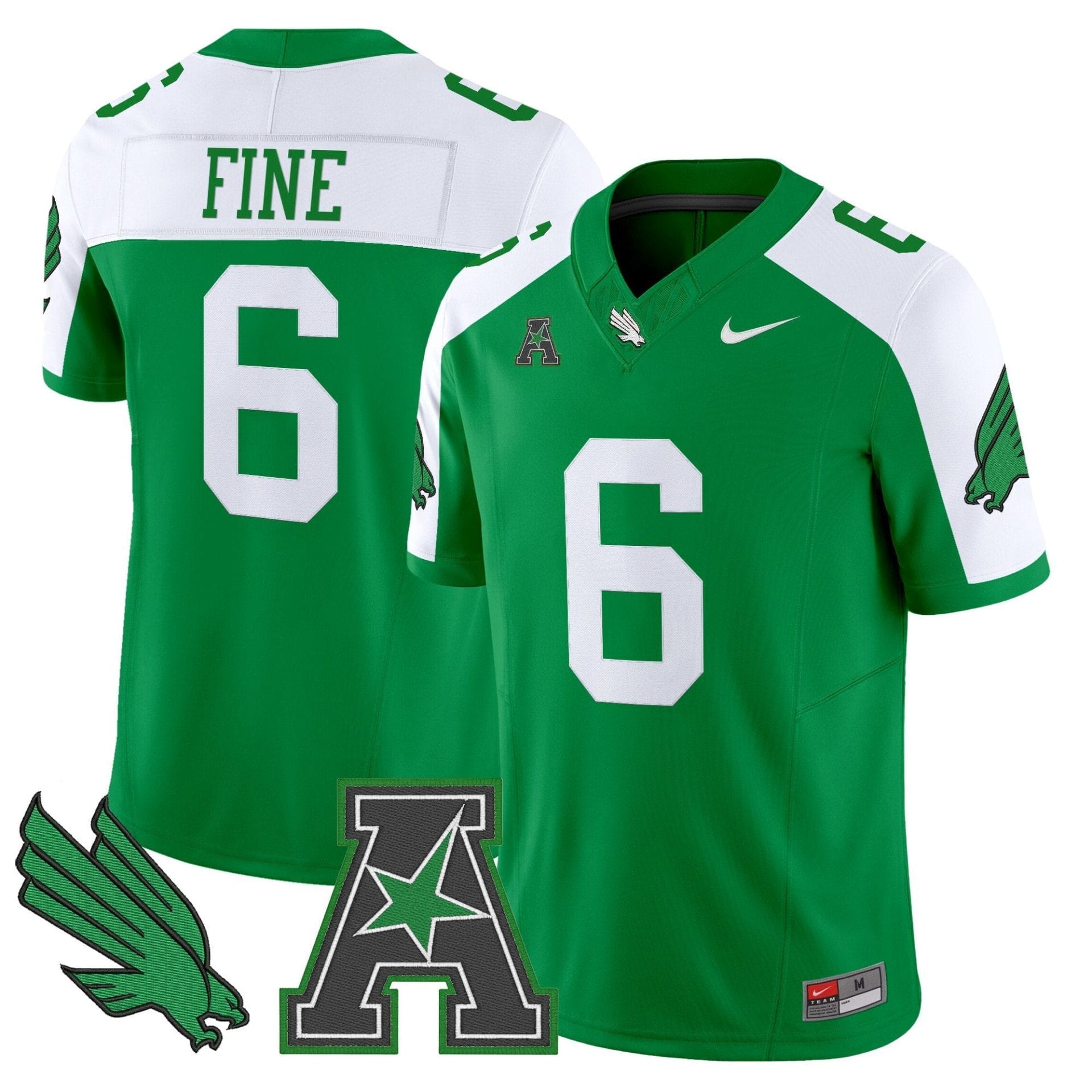 Alternative view of Men's North Texas Mean Green 2025 Vapor Limited Jersey - All Stitched