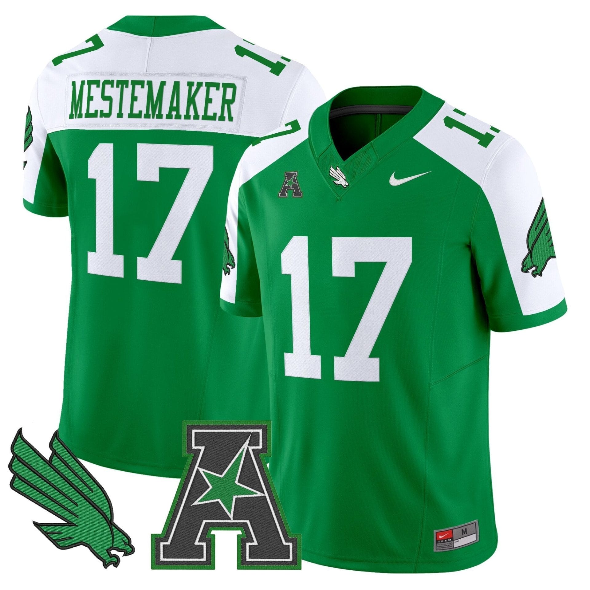 Men's North Texas Mean Green 2025 Vapor Limited Jersey - All Stitched - Image 3