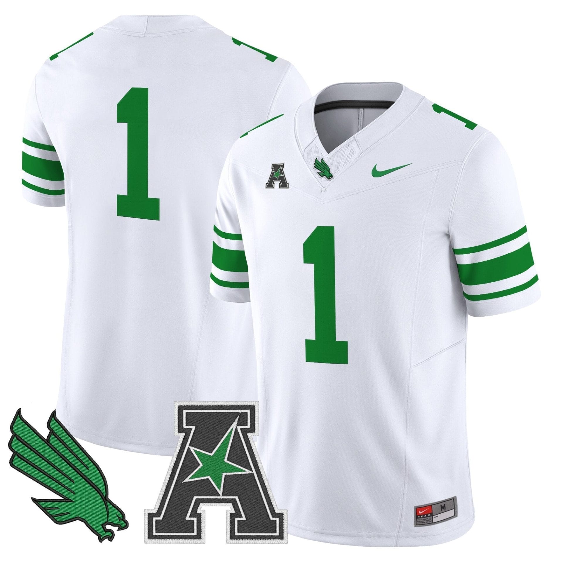 Alternative view of Men's North Texas Mean Green 2025 Vapor Limited Jersey - All Stitched