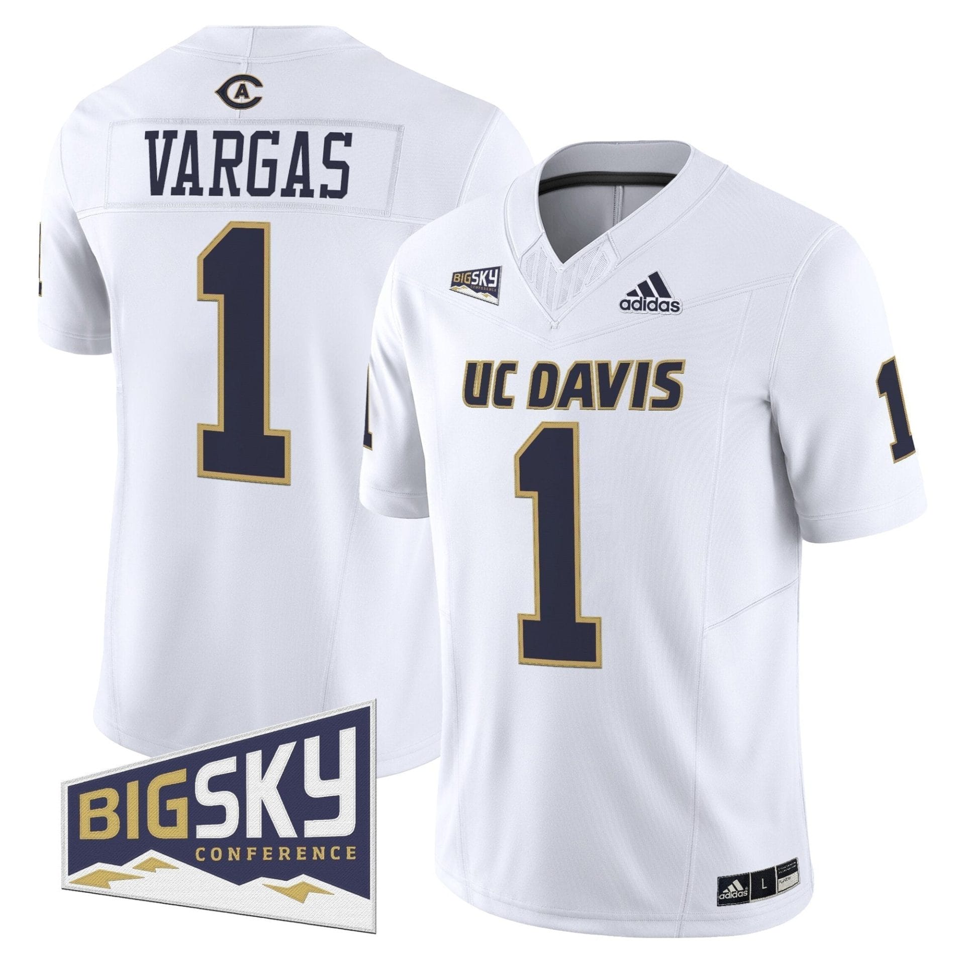 Men's UC Davis Aggies 2025 'Lake Tahoe Patch' Vapor Limited Jersey - All Stitched - Image 37
