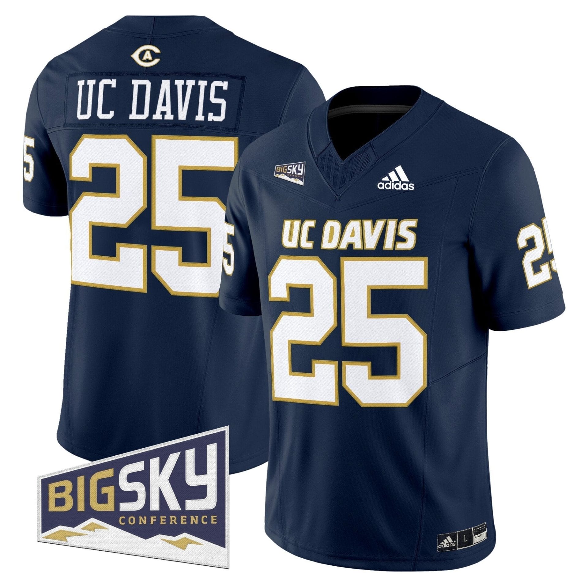 Men's UC Davis Aggies 2025 'Lake Tahoe Patch' Vapor Limited Jersey - All Stitched - Image 3