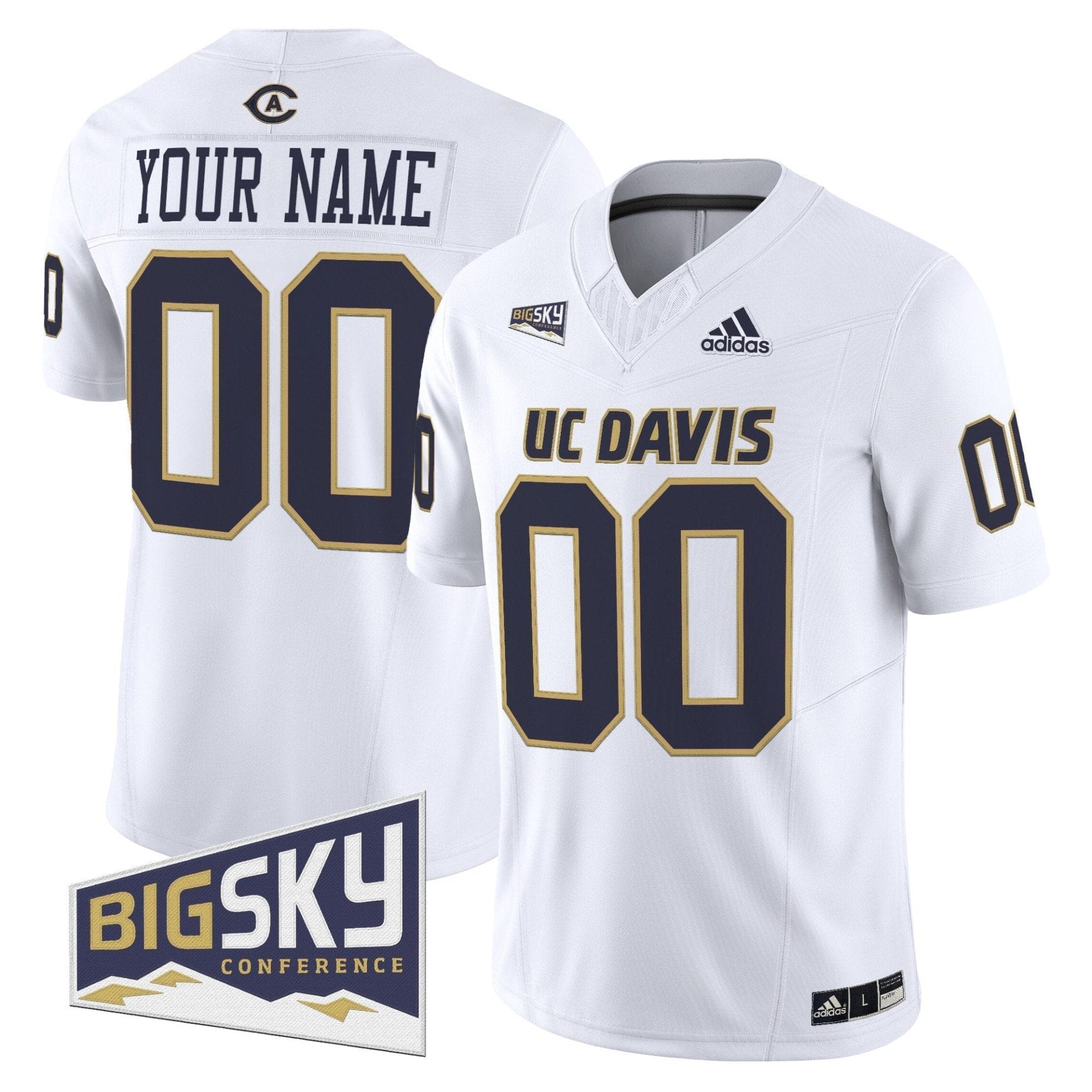 Alternative view of UC Davis Aggies 2025 'Lake Tahoe Patch' Vapor Limited Custom Jersey - All Stitched