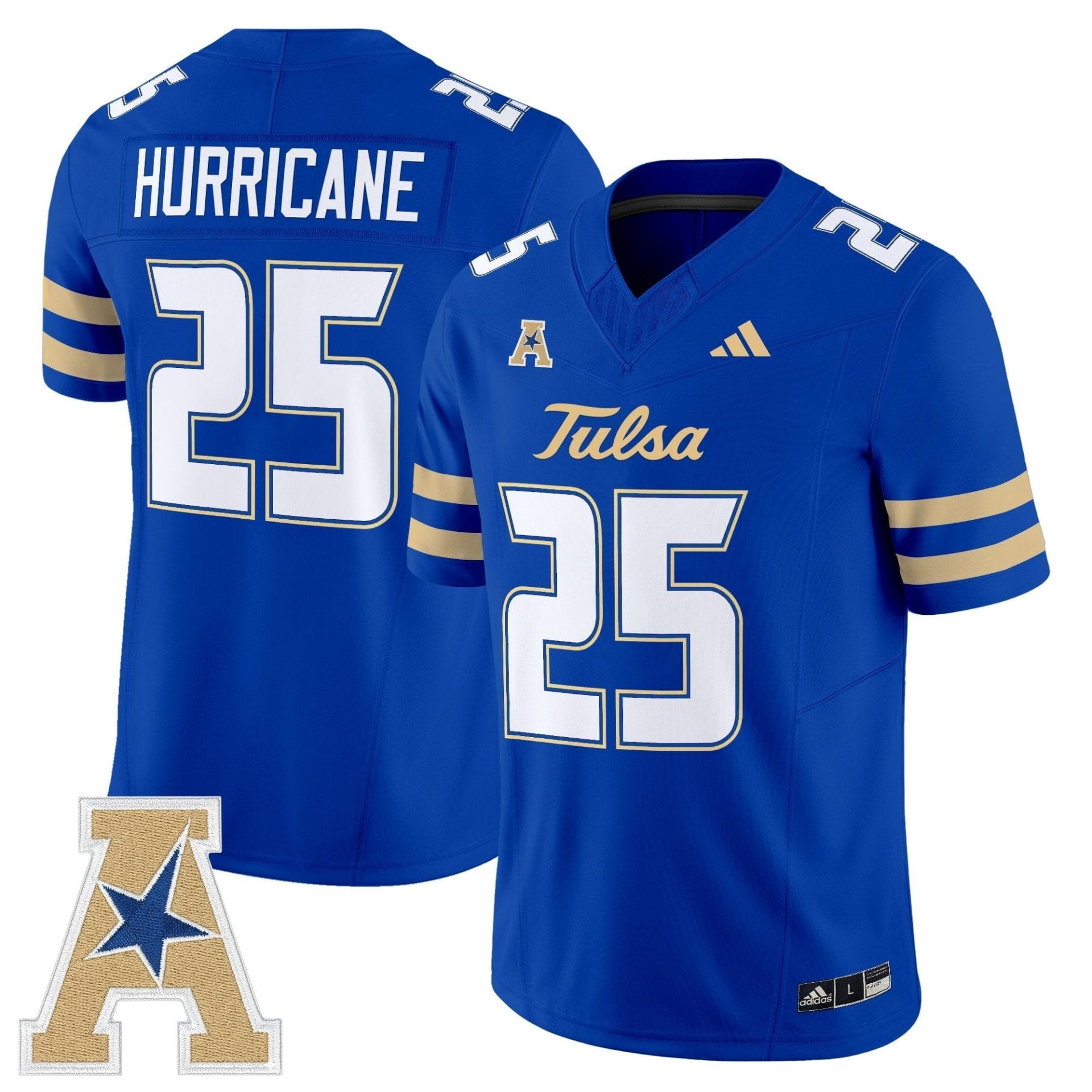 Tulsa Golden Hurricane 2025 Vapor Limited Jersey - All Stitched - Image 8