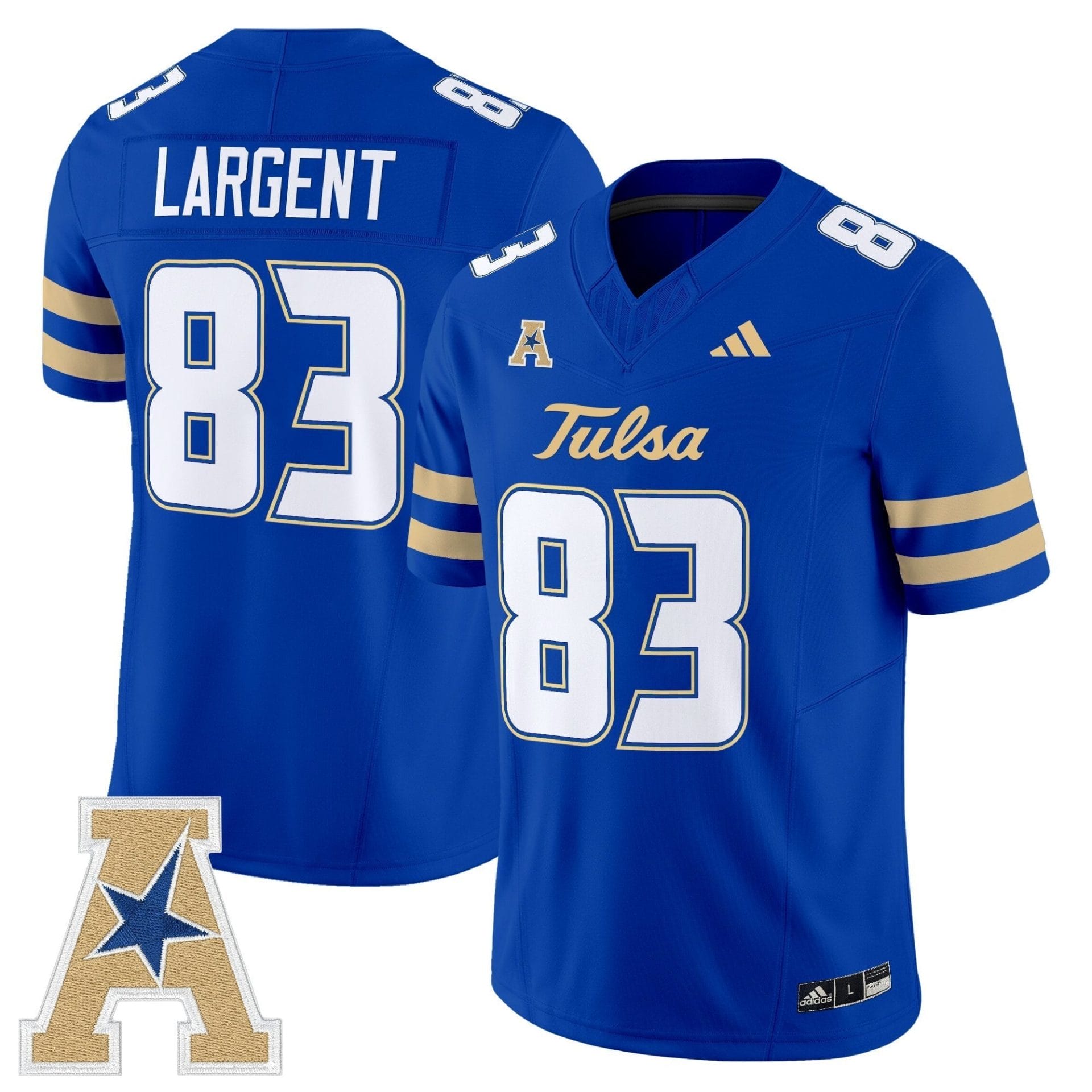Tulsa Golden Hurricane 2025 Vapor Limited Jersey - All Stitched - Image 6