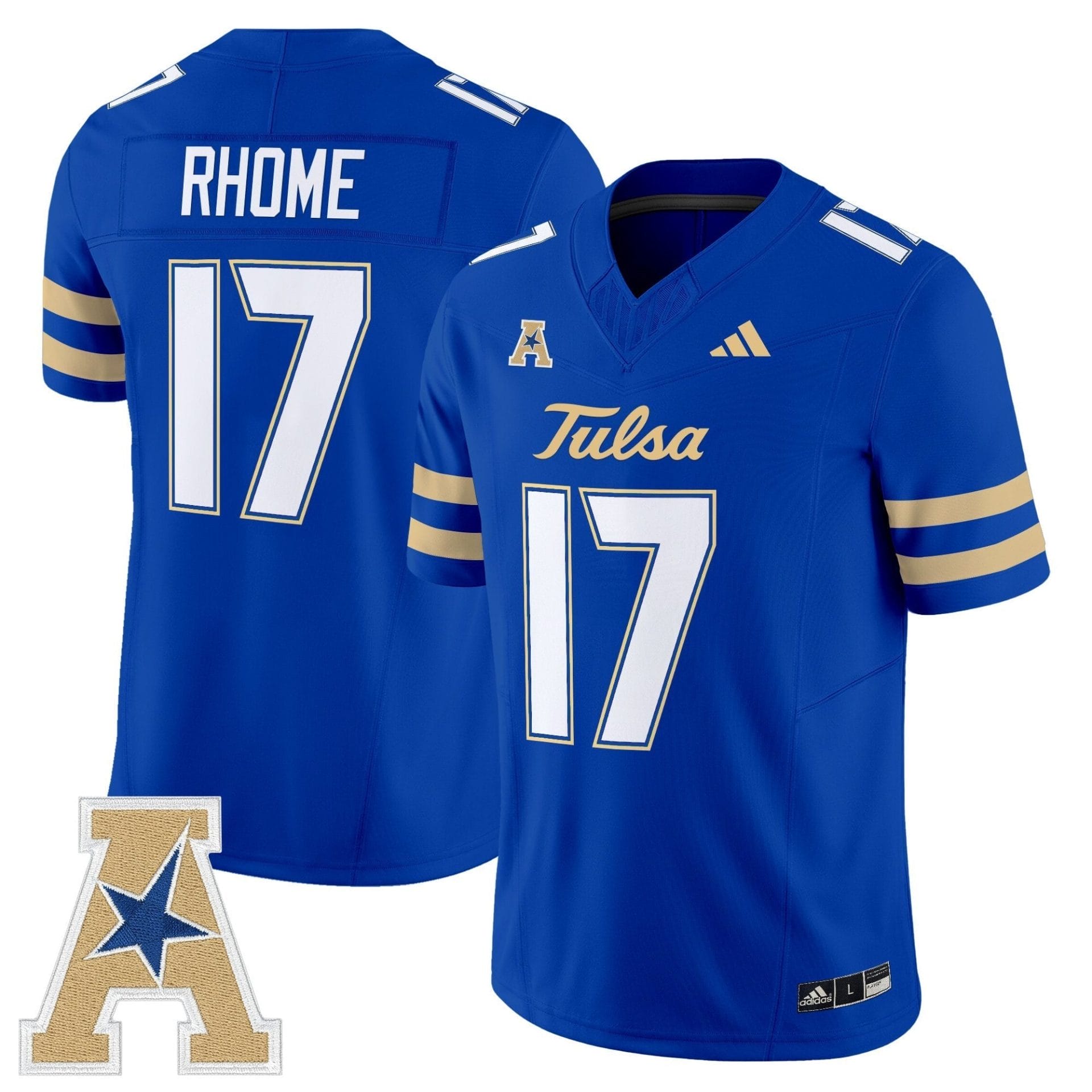 Tulsa Golden Hurricane 2025 Vapor Limited Jersey - All Stitched - Image 7