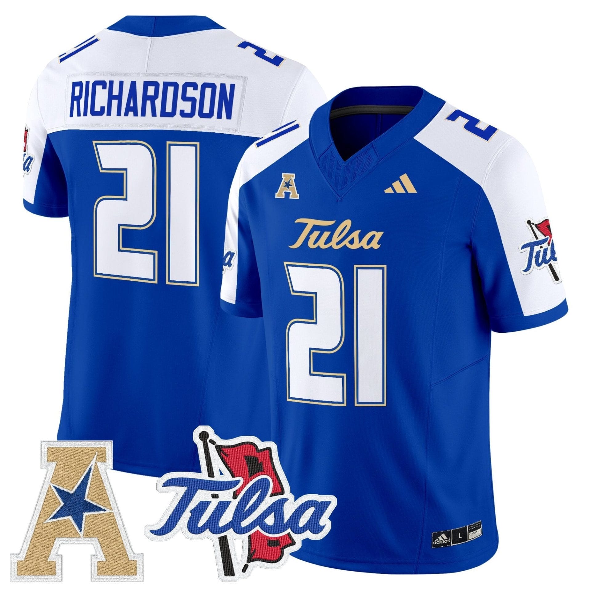 Tulsa Golden Hurricane 2025 Vapor Limited Jersey - All Stitched - Image 21
