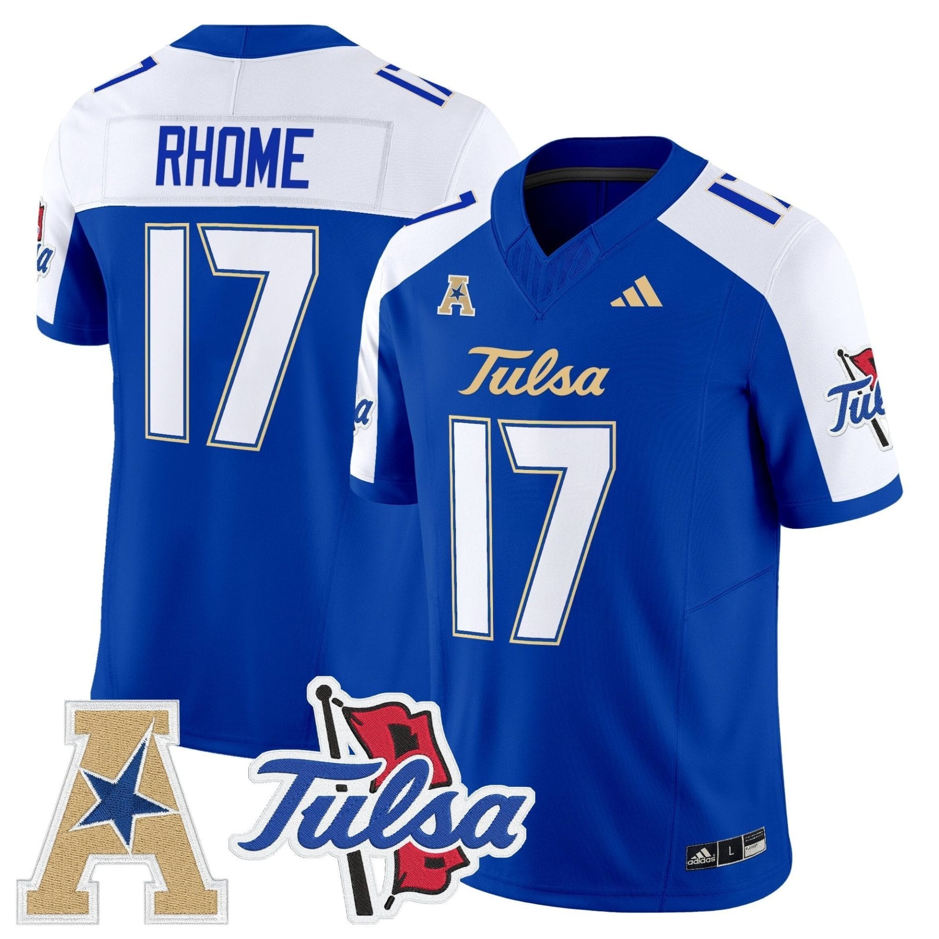 Tulsa Golden Hurricane 2025 Vapor Limited Jersey - All Stitched - Image 25