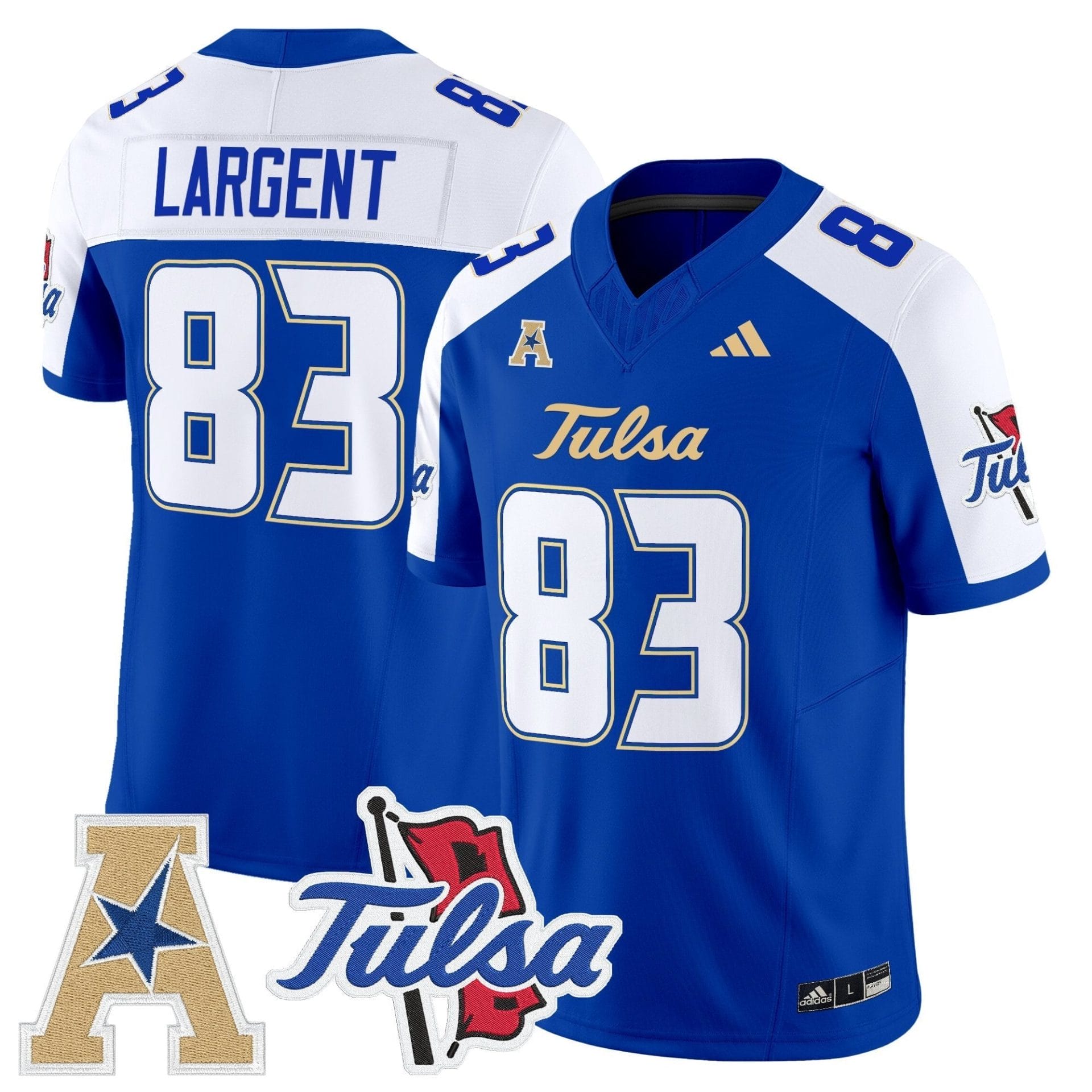 Tulsa Golden Hurricane 2025 Vapor Limited Jersey - All Stitched - Image 24