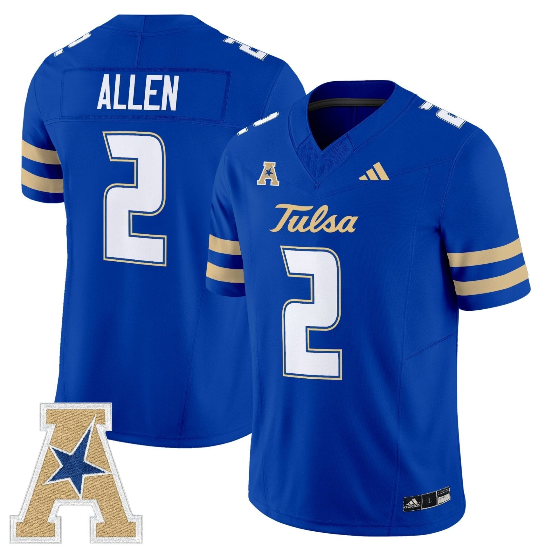 Tulsa Golden Hurricane 2025 Vapor Limited Jersey - All Stitched - Image 5