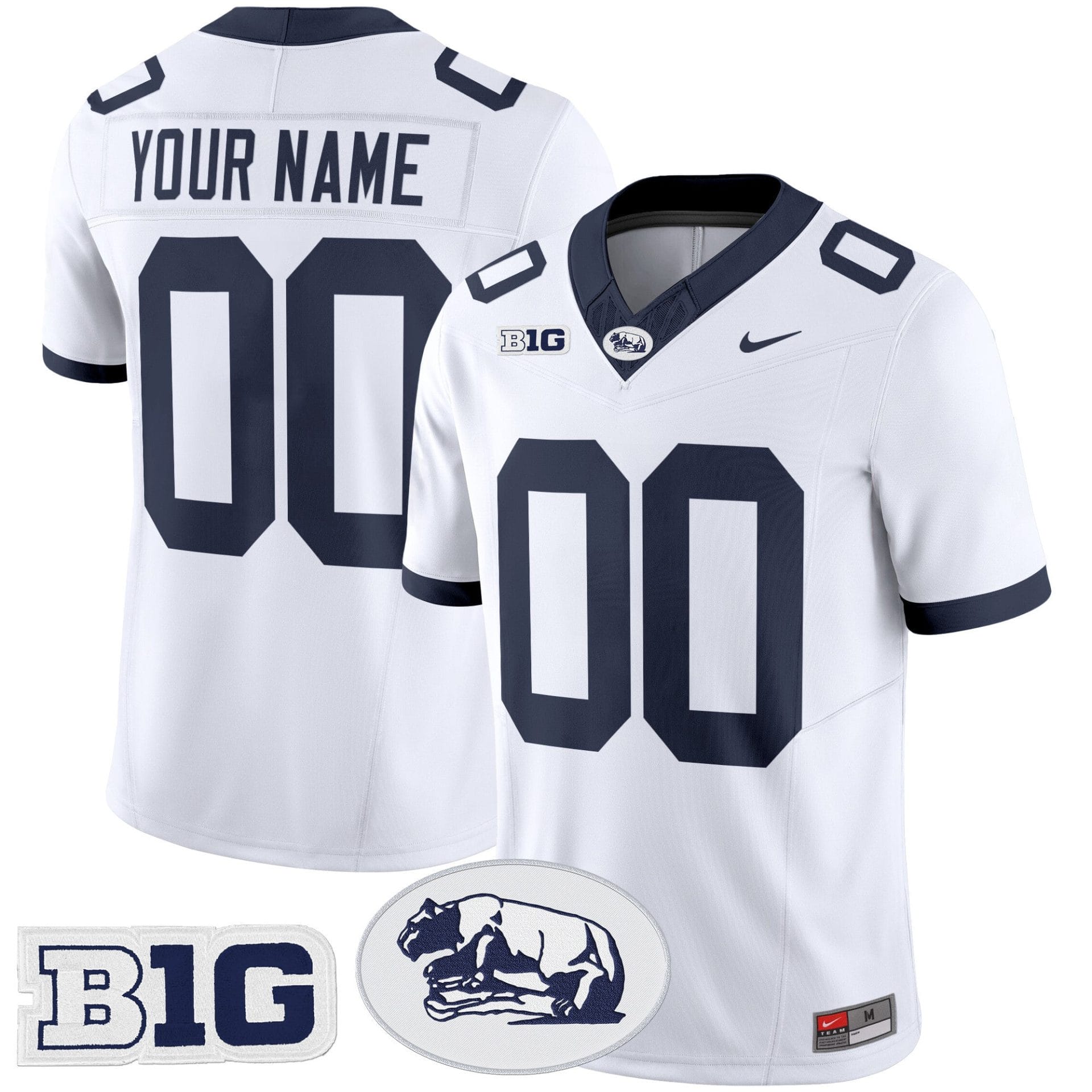 Alternative view of Penn State Nittany Lions Throwback Vapor Limited Custom Jersey - All Stitched