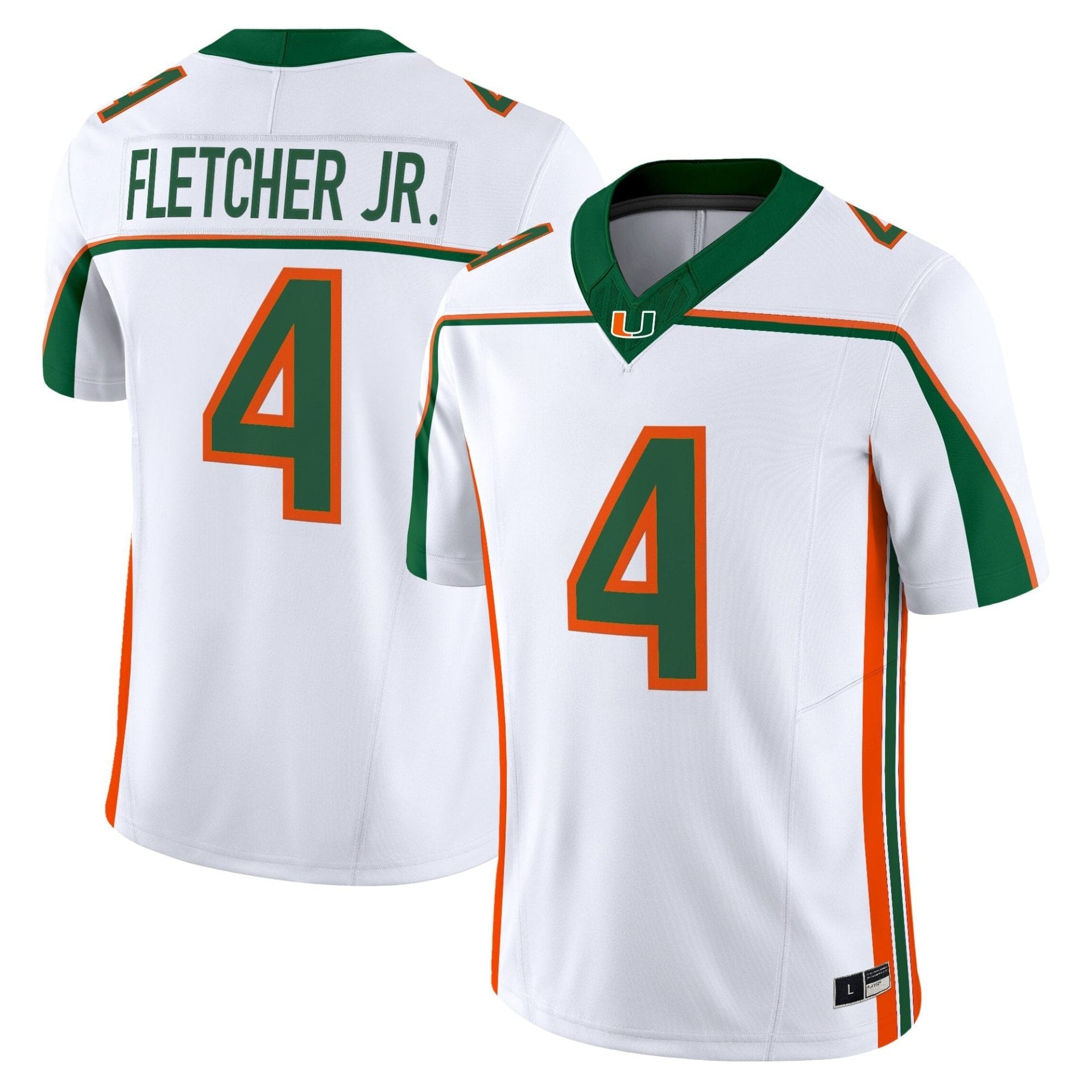 Miami Hurricanes Throwback Vapor Limited Jersey - All Stitched - Image 4