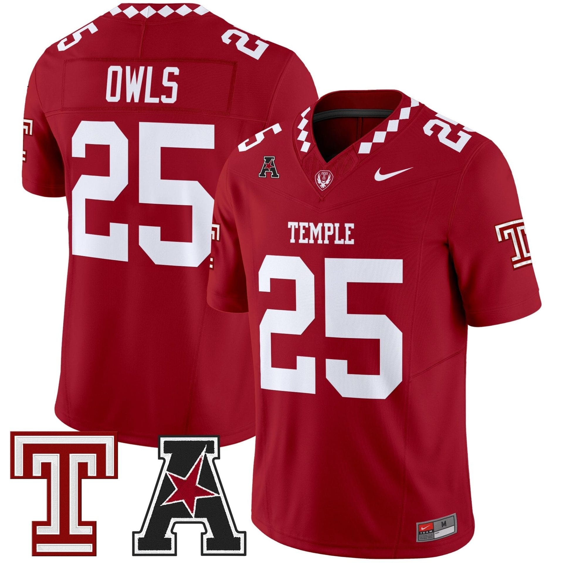 Men's Temple Owls 2025 Vapor Limited Jersey - All Stitched - Image 8