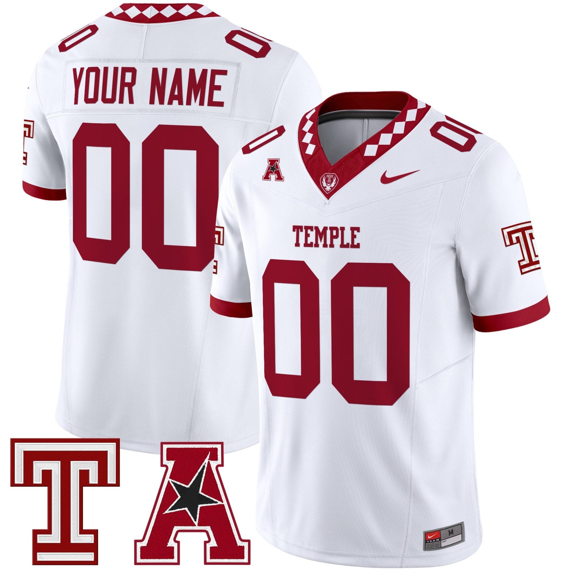 Alternative view of Temple Owls 2025 Vapor Limited Custom Jersey - All Stitched