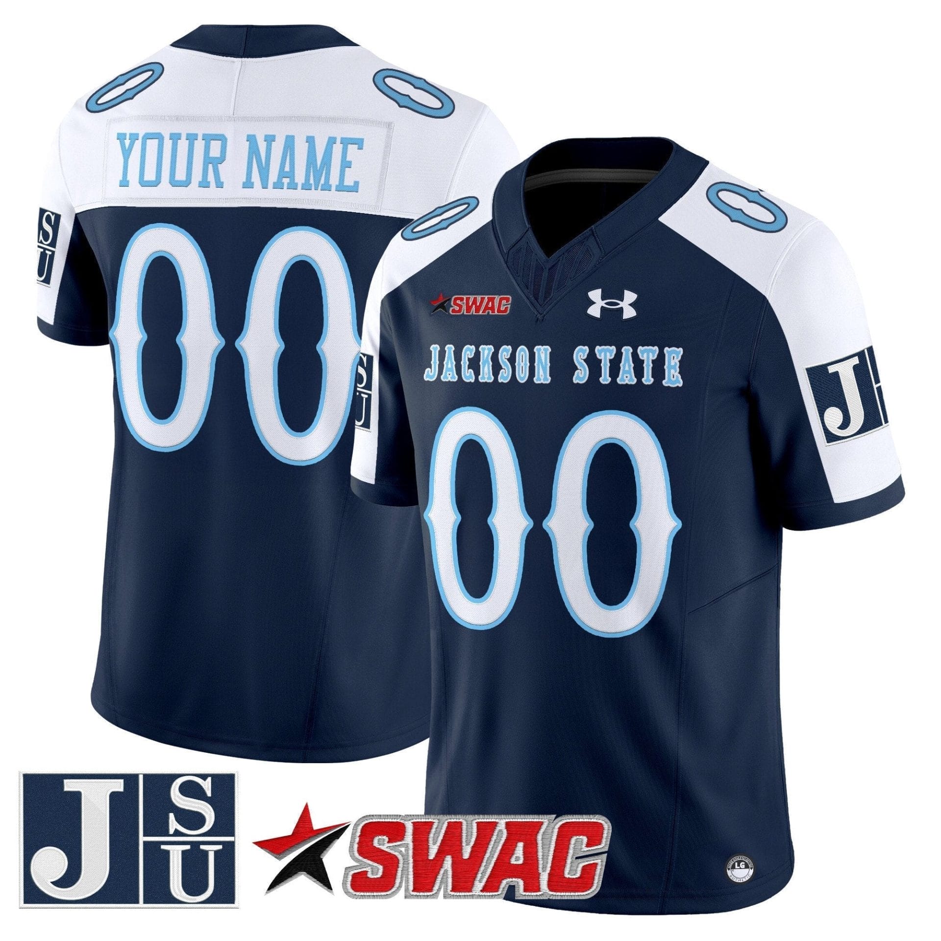 Jackson State Tigers 2025 Vapor Limited Custom Jersey V2 - All Stitched - Image 2