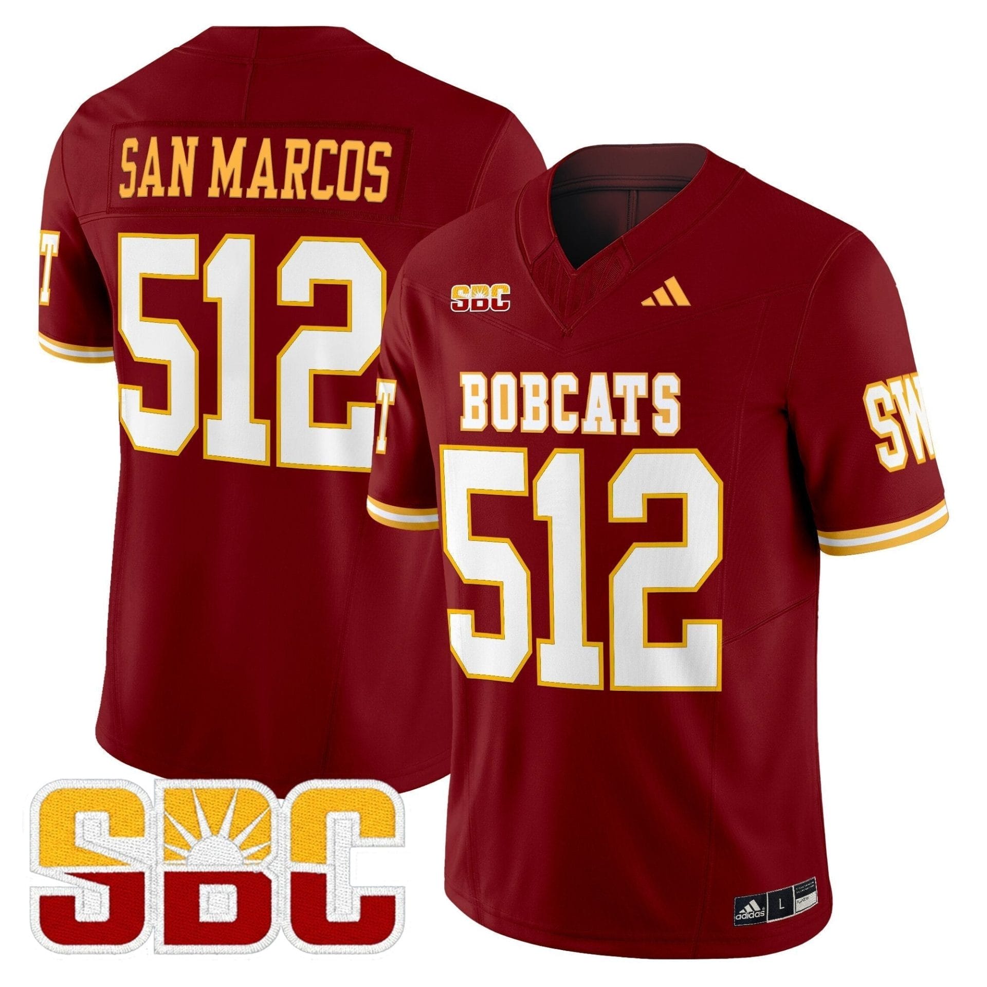 Alternative view of Texas State Bobcats 2025 Vapor Limited Jersey - All Stitched