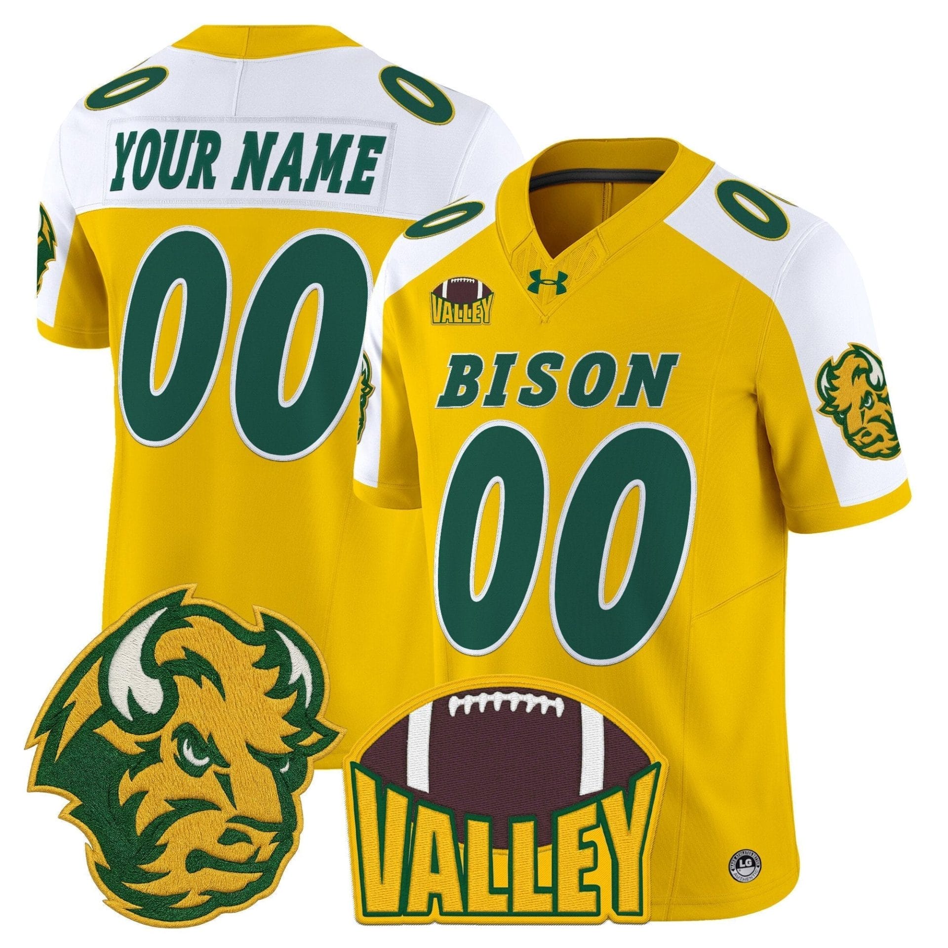 North Dakota State Bison 2025 Vapor Limited Custom Jersey - All Stitched - Image 5