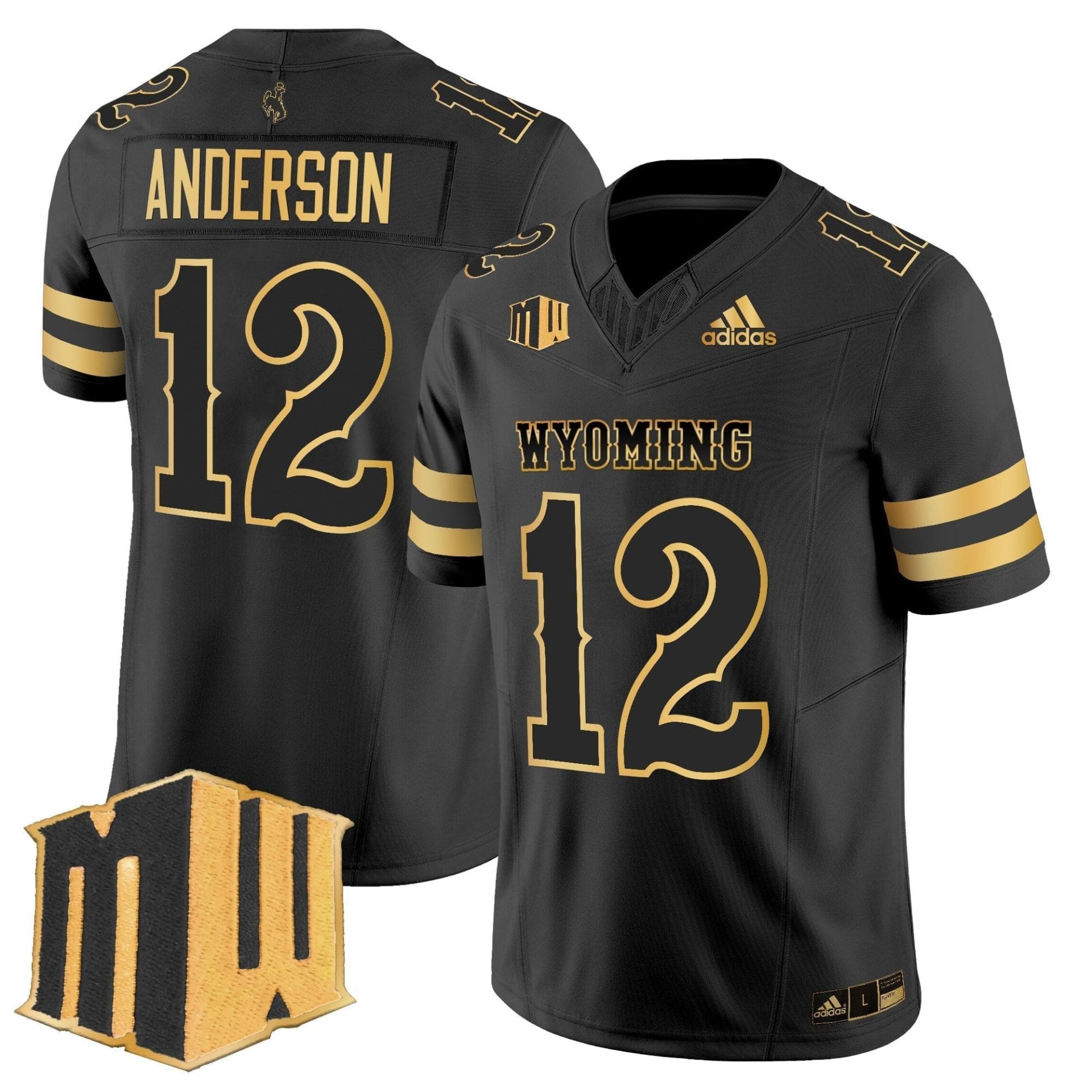 Men's Wyoming Cowboys 2025 Gold Vapor Limited Jersey - All Stitched - Image 3